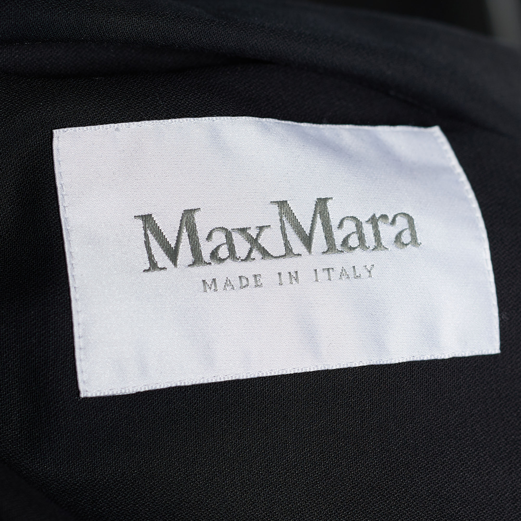 Max Mara Black Cotton Dover Wide-leg Cady Jumpsuit M