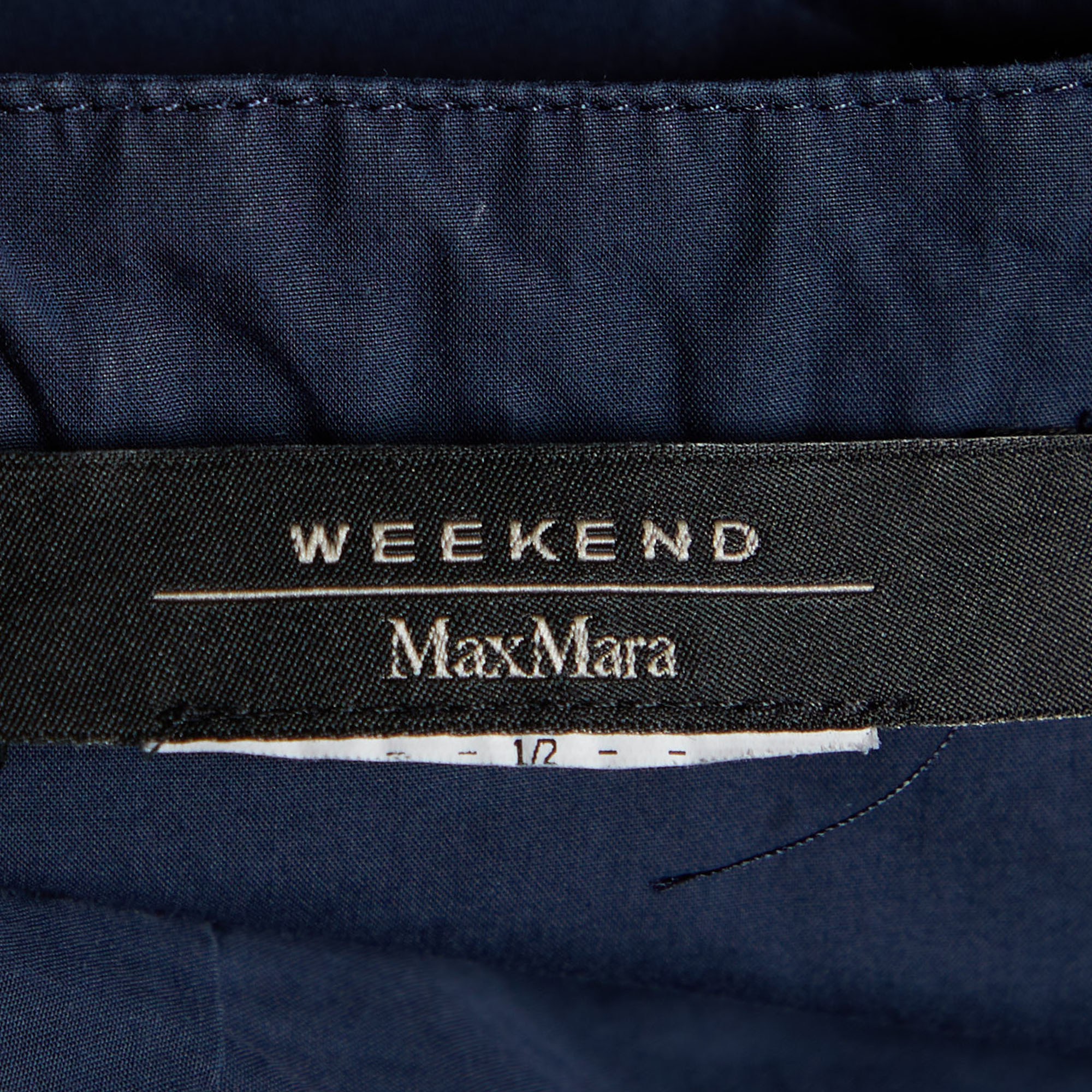 Weekend Max Mara Navy Blue Cotton Shift Dress M