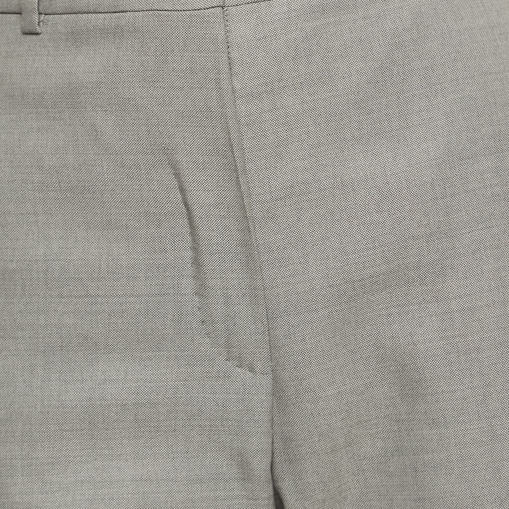 Max Mara Grey Wool Blend Tailored Trousers S
