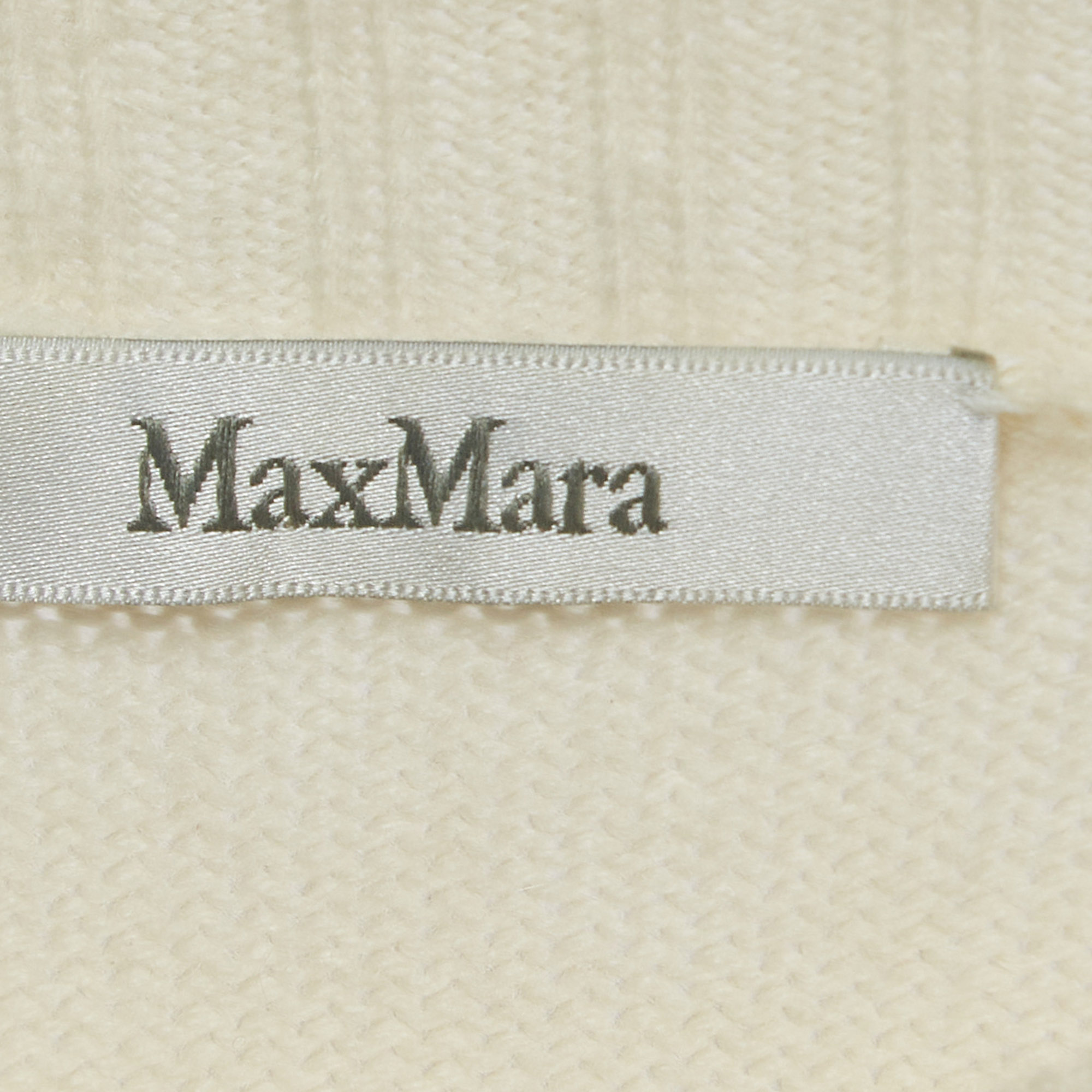 Max Mara White Knit Sweater M