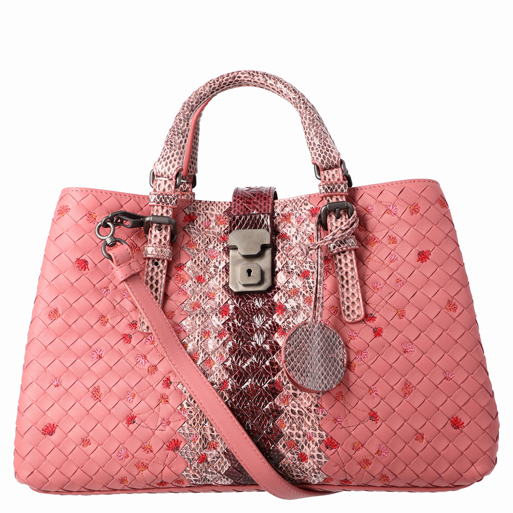 Image of Bottega Veneta Purple Leather Tote Bag