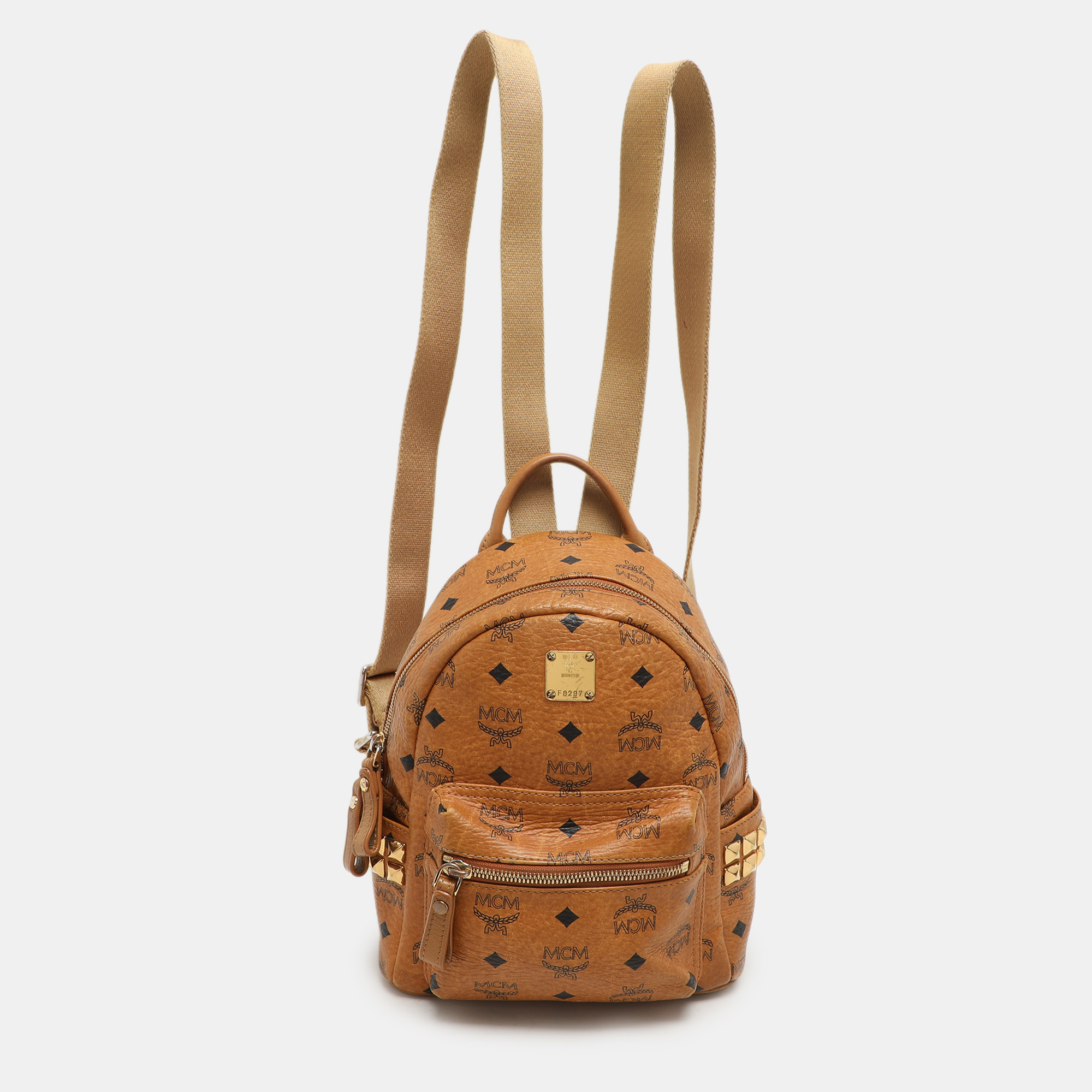 MCM Cognacn Visetos Coated Canvas and Leather Studs Stark Backpack, Brown
MCM Cognacn Visetos Coated Canvas and Leather Studs Stark Backpack, Brown
