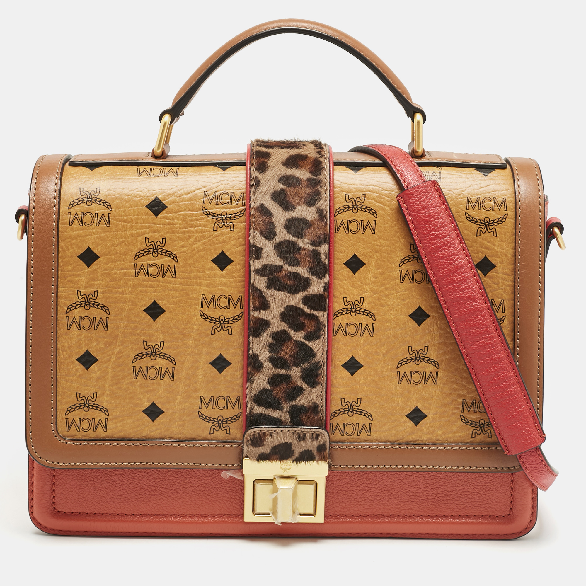 MCM Multicolor Visetos Coated Canvas, Calfhair and Leather Little Veronika Top Handle Bag
MCM Multicolor Visetos Coated Canvas, Calfhair and Leather Little Veronika Top Handle Bag