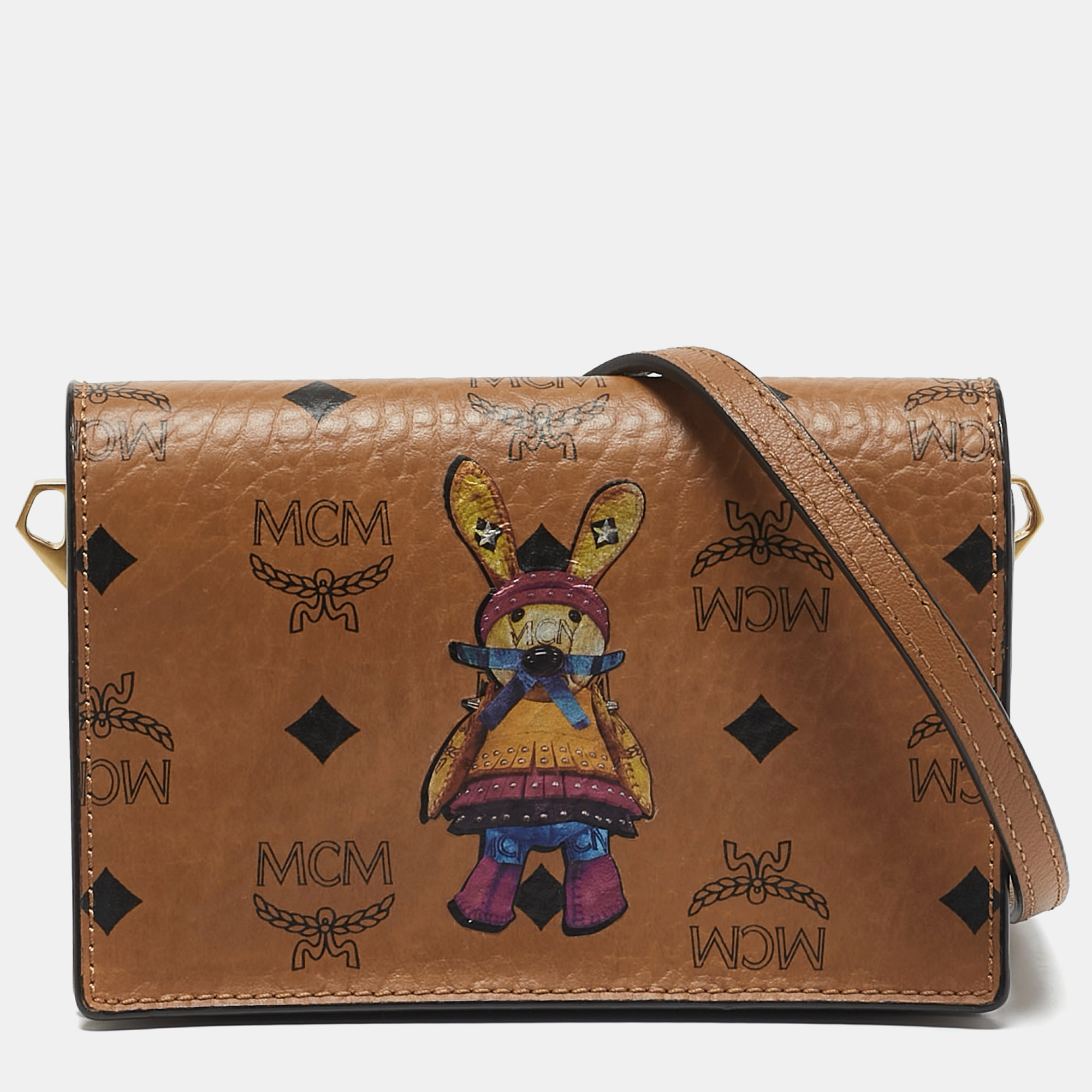 MCM Cognac Visetos Coated Canvas and Leather Rabbit Crossbody Bag, Brown
MCM Cognac Visetos Coated Canvas and Leather Rabbit Crossbody Bag, Brown