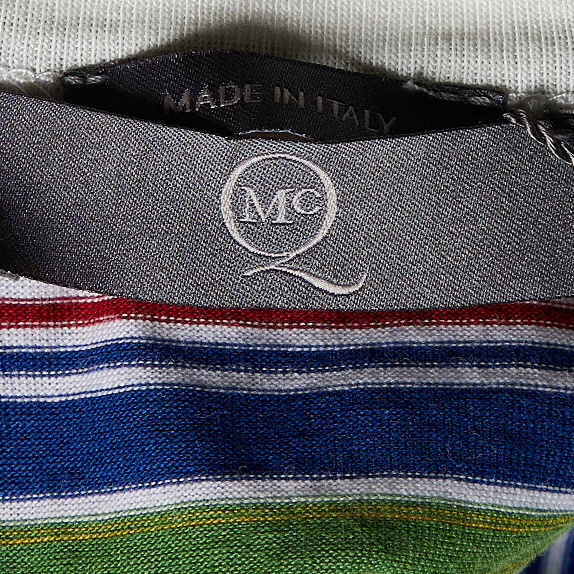 McQ By Alexander McQueen Multicolor Striped & Embroidered Tank Top M
