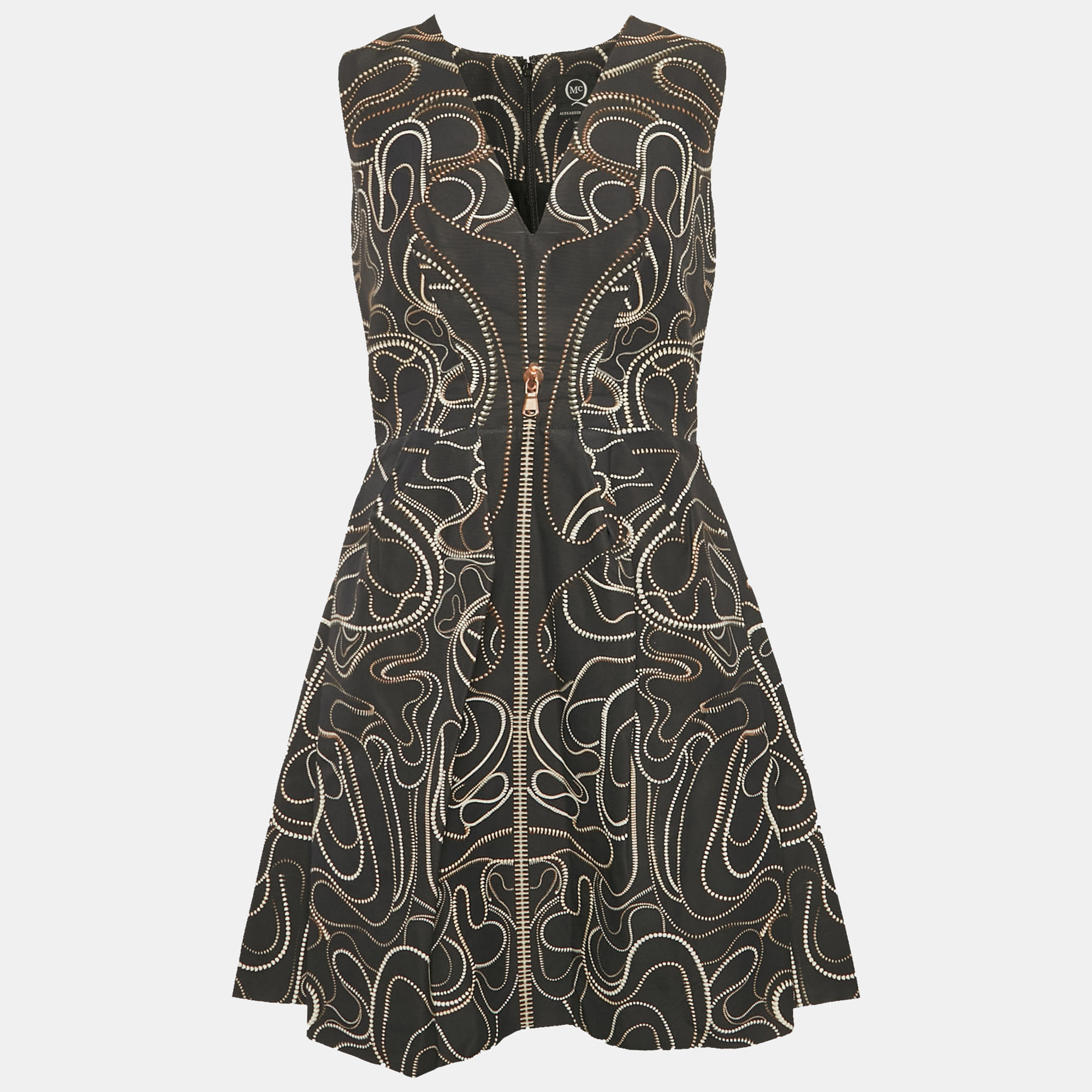 McQ by Alexander McQueen Navy Blue Zipper Print Cotton Blend Mini Dress M
McQ by Alexander McQueen Navy Blue Zipper Print Cotton Blend Mini Dress M