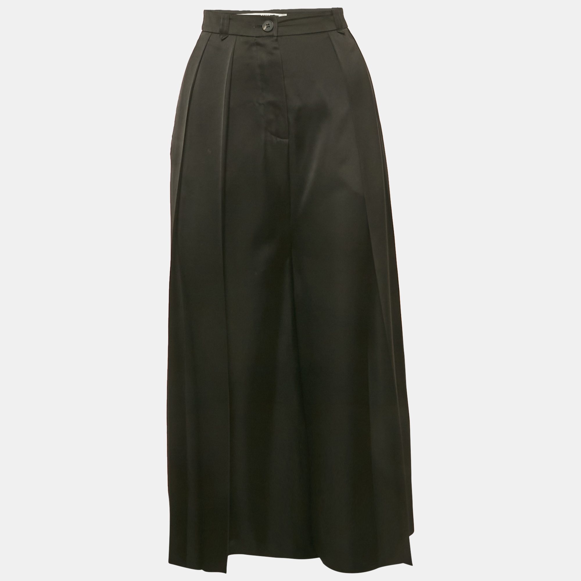 Satin Pleated Culottes S - McQ by Alexander McQueen - Modalova
