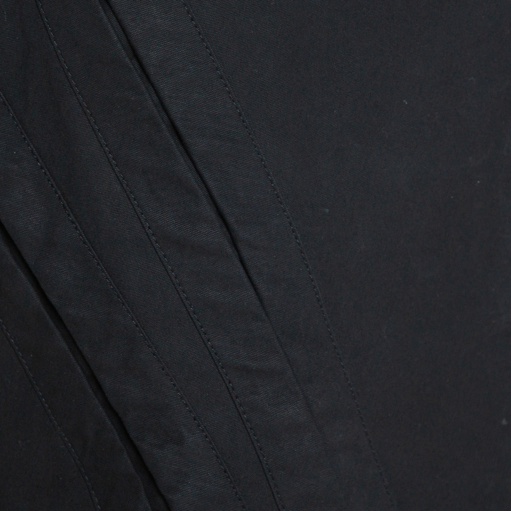 McQ By Alexander McQueen Black Cotton Structured A Line Skirt M