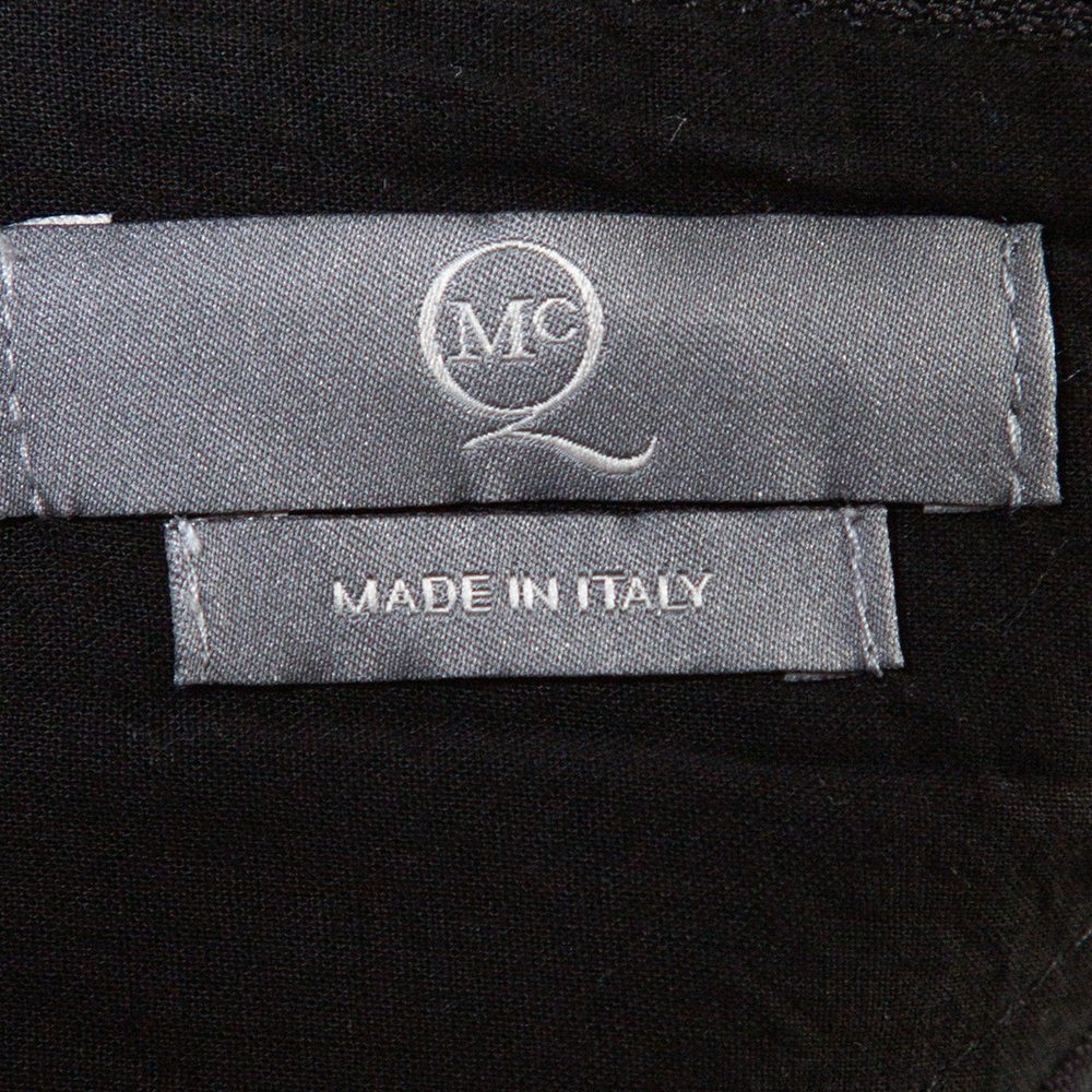 McQ By Alexander McQueen Black Cotton Structured A Line Skirt M