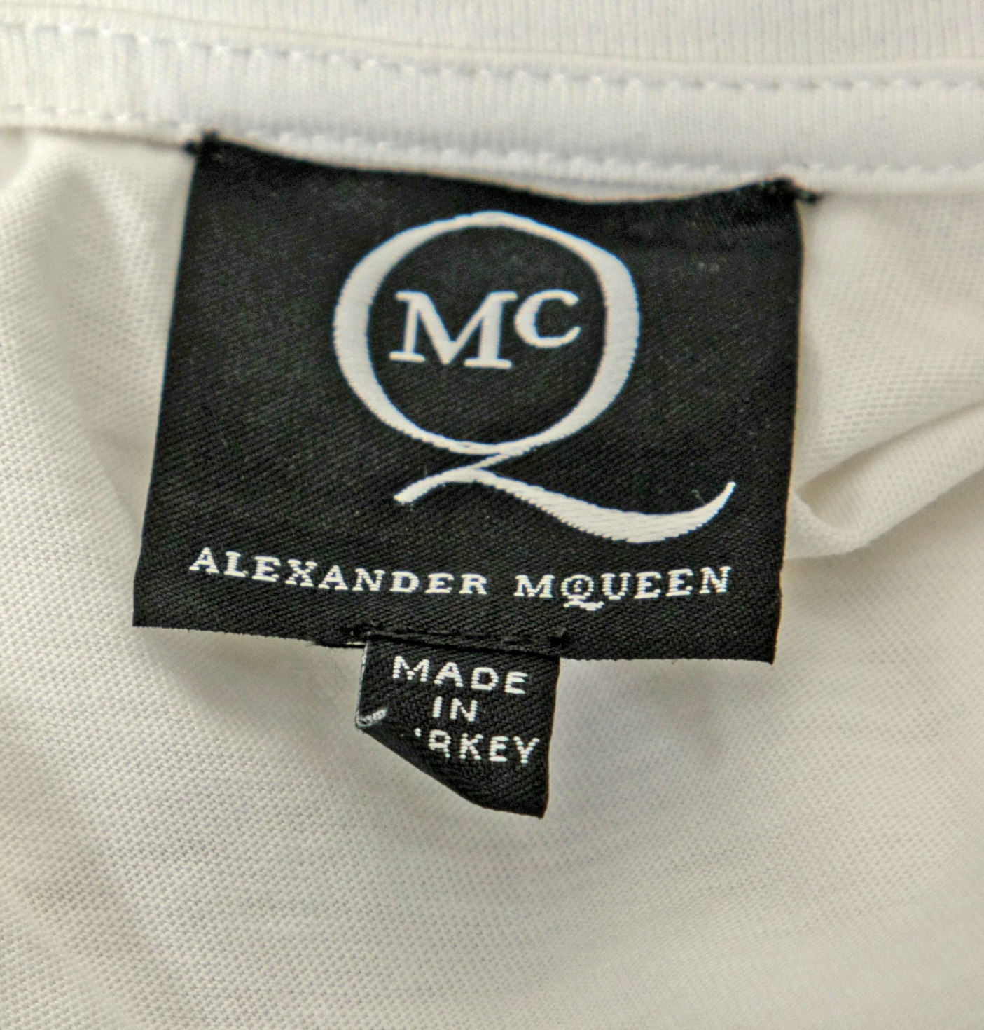 McQ By Alexander McQueen White Cotton Floral Print Top M
