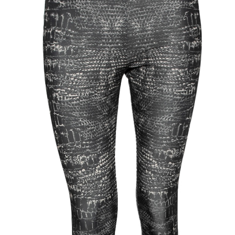 McQ By Alexander McQueen Green Synthetic Printed Leggings S