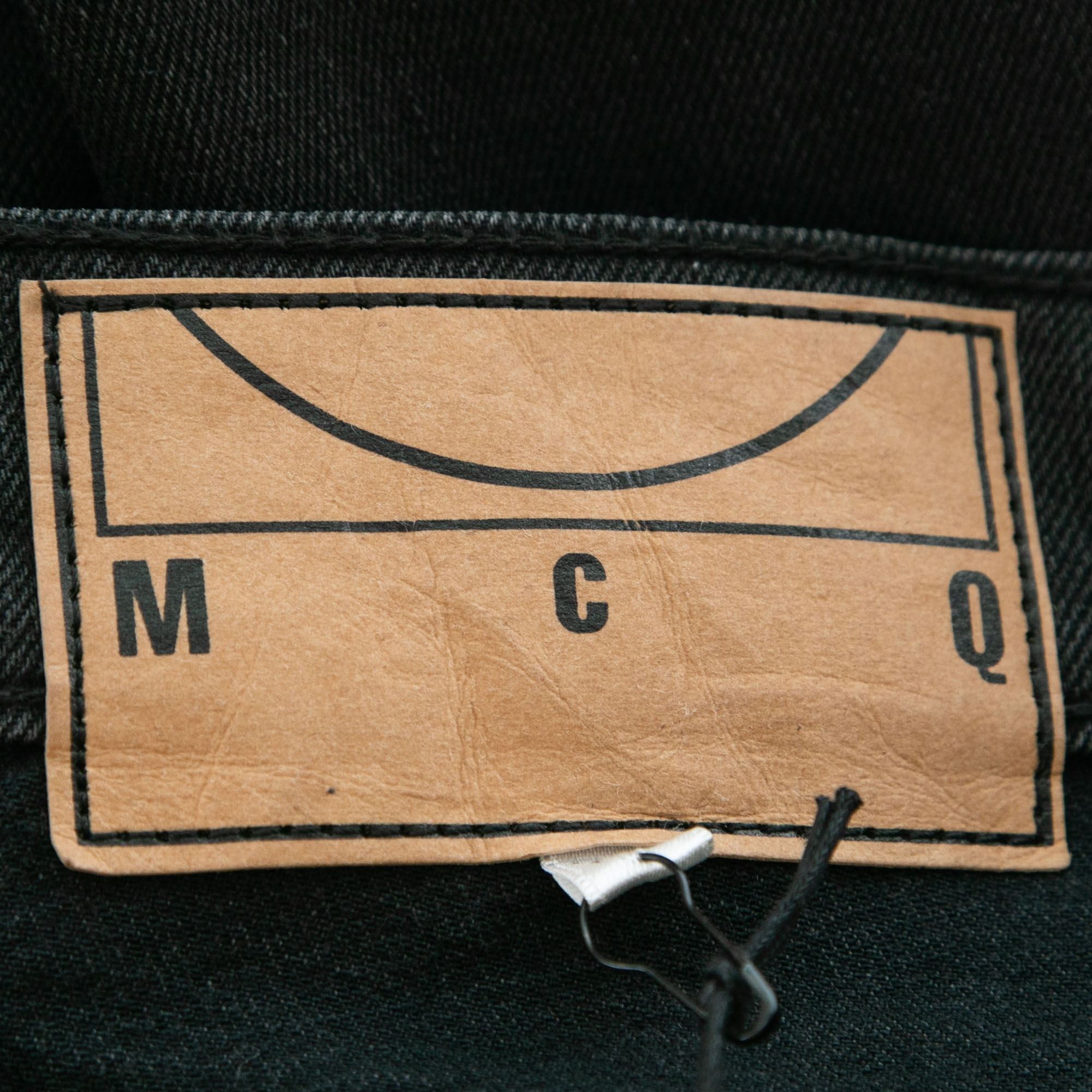 McQ By Alexander McQueen Black Drawstring Detail Denim S
