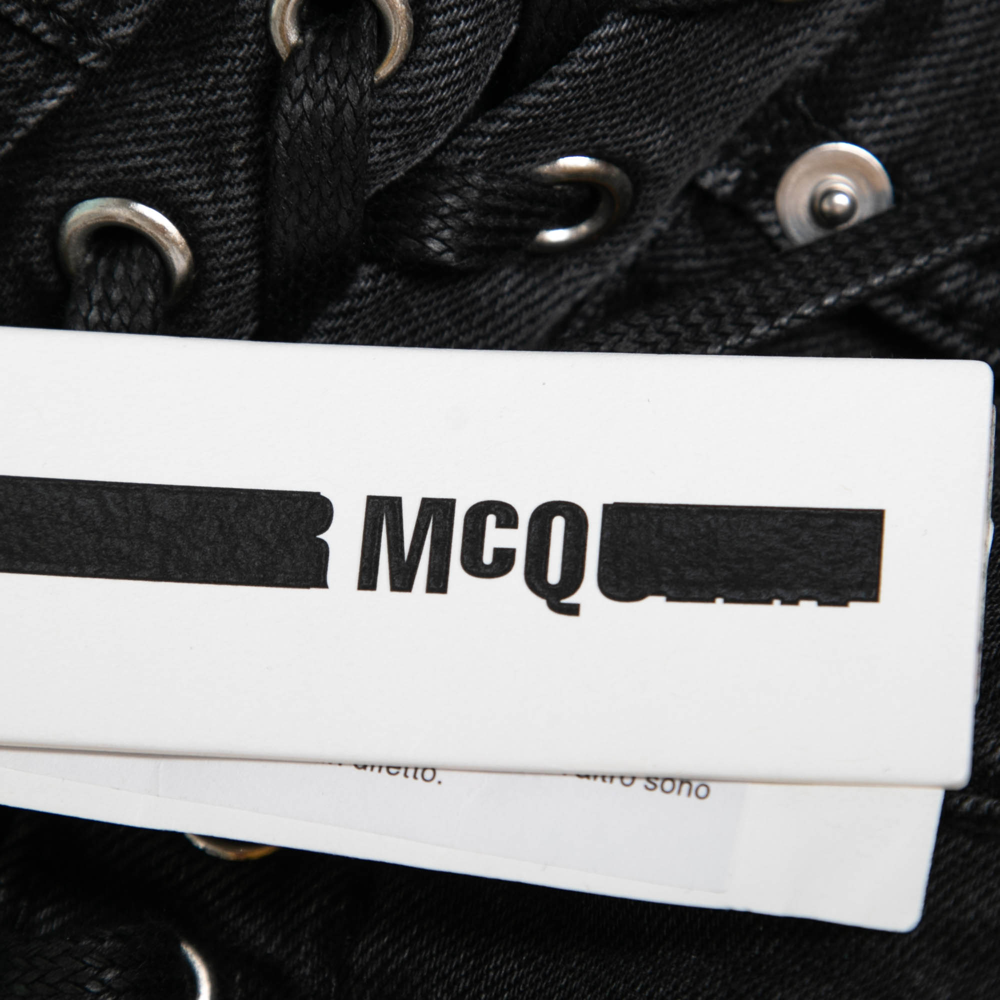 McQ By Alexander McQueen Black Drawstring Detail Denim S