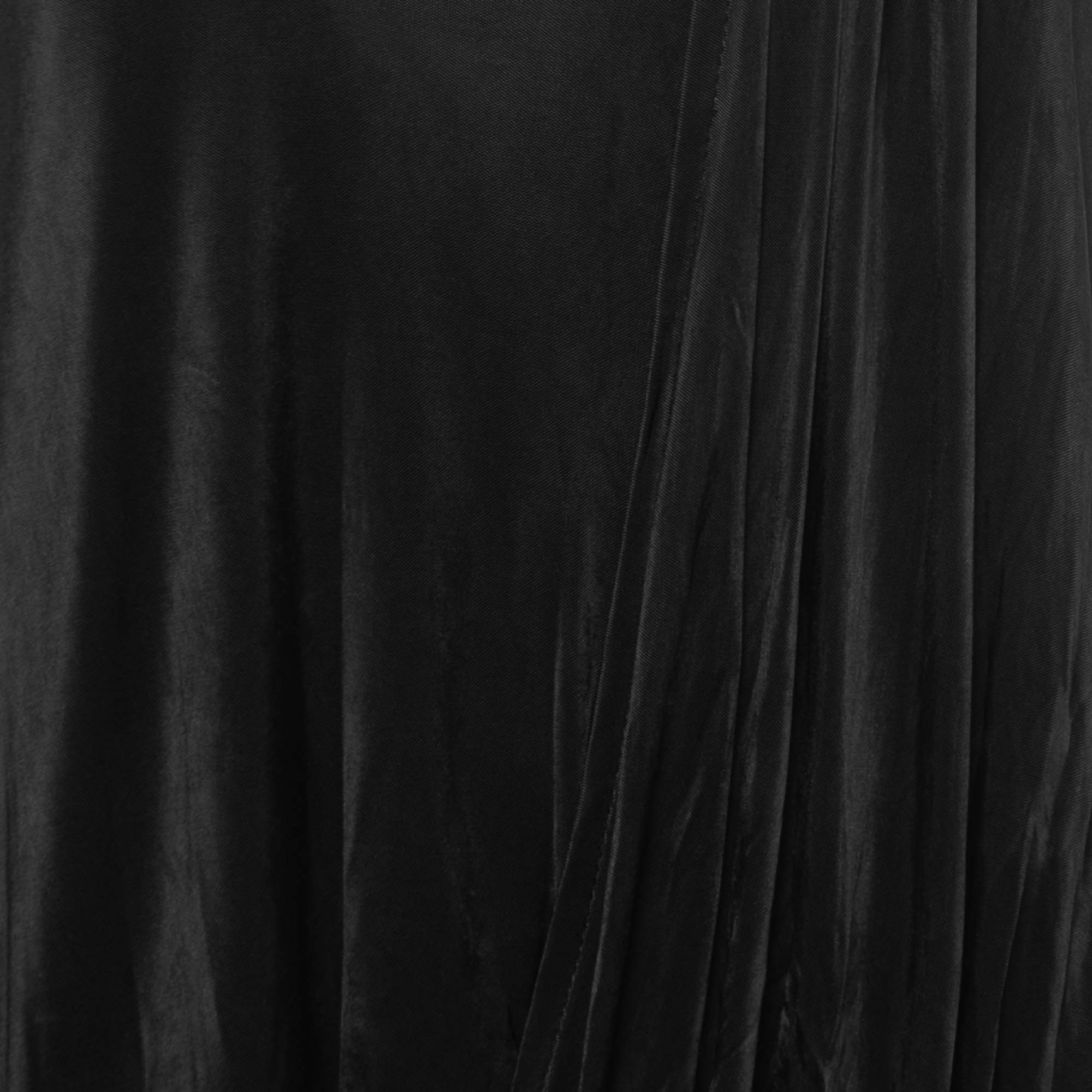 McQ By Alexander McQueen Black Jersey Sleeveless Draped Top S