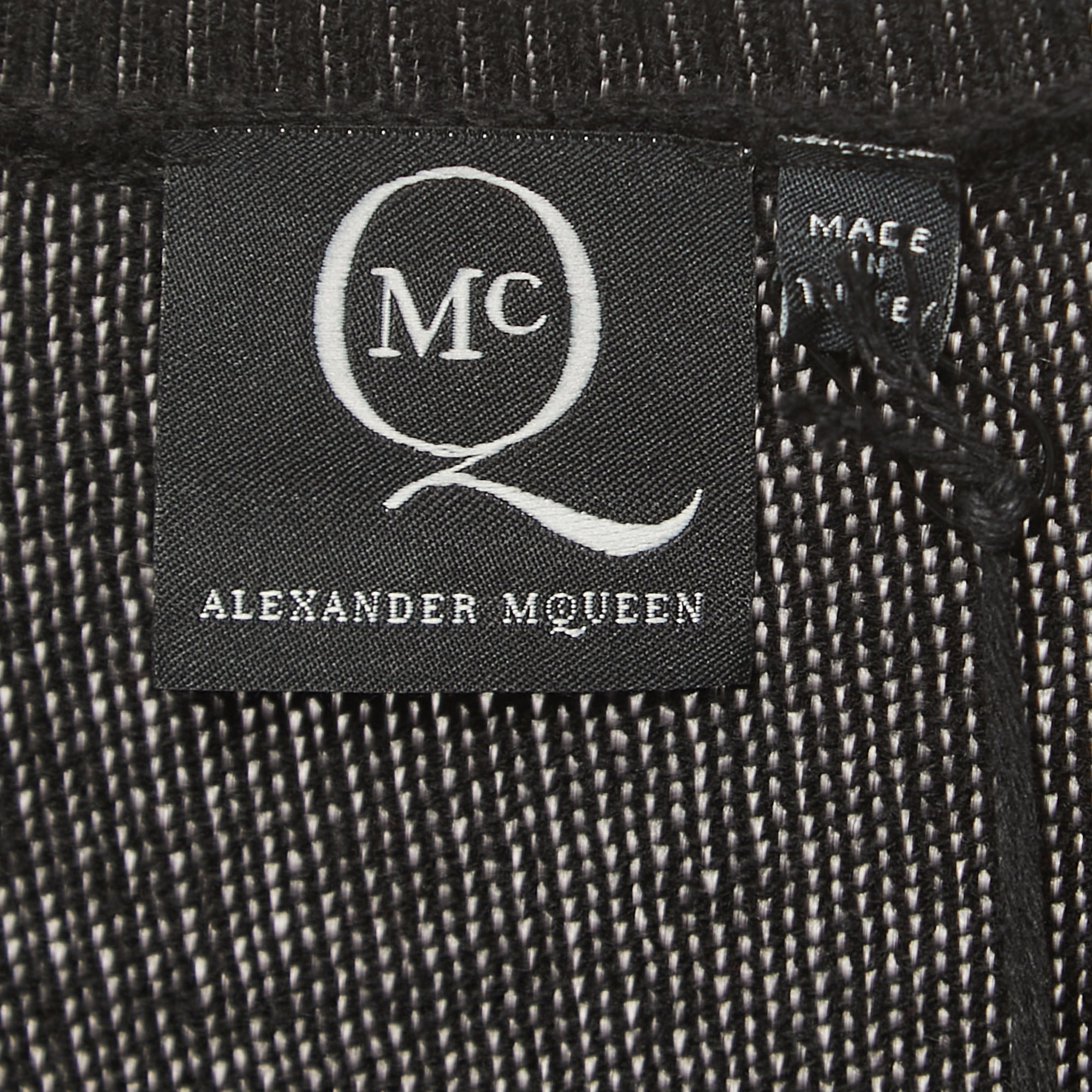 McQ By Alexander McQueen Red/Black Wool Fringed Mini Dress M