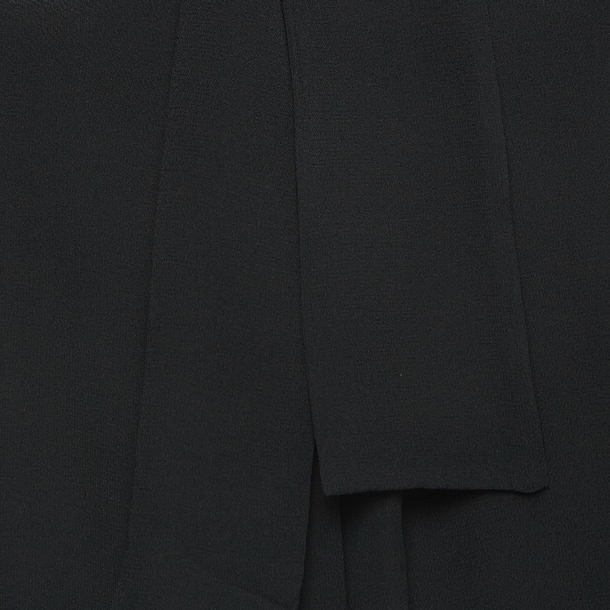 McQ By Alexander McQueen Black Chiffon Tie Neck Mini Dress S