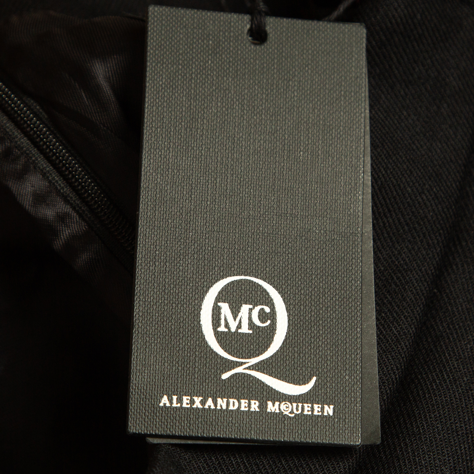 McQ By Alexander McQueen Black Wool Draped Mini Skirt XS