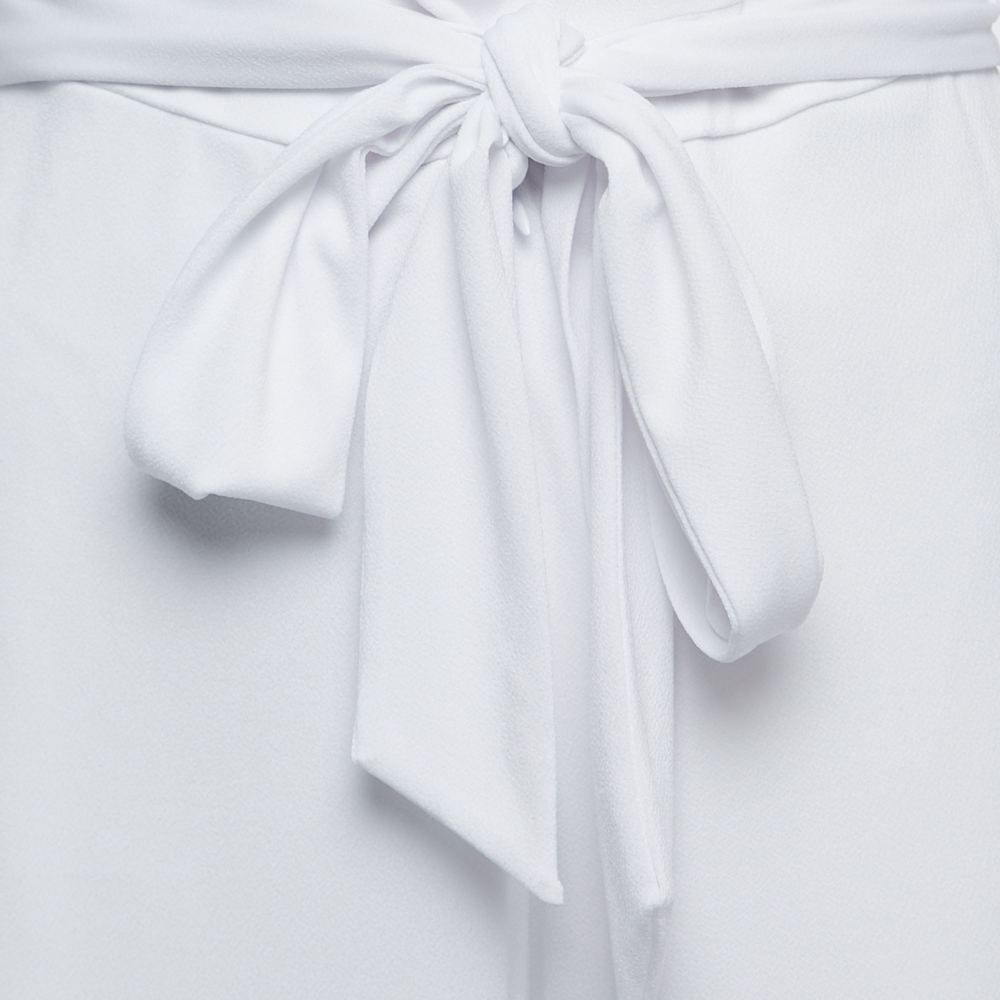 Melissa Odabash White Jersey Wrap Effect Jumpsuit XS