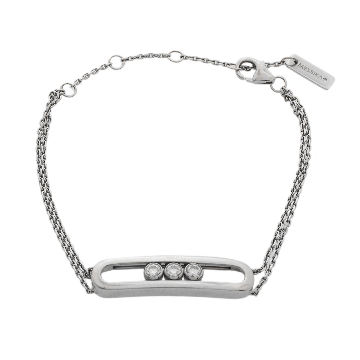 Messika Move Classique Diamond 18K White Gold Bracelet female