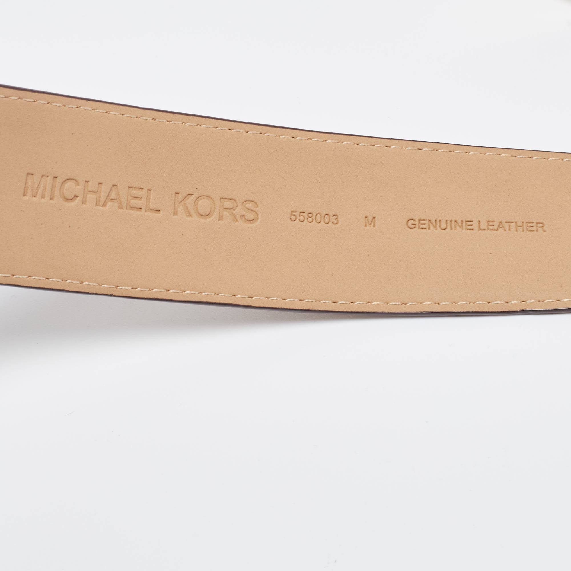 Michael Kors Tan Leather Buckle Belt M