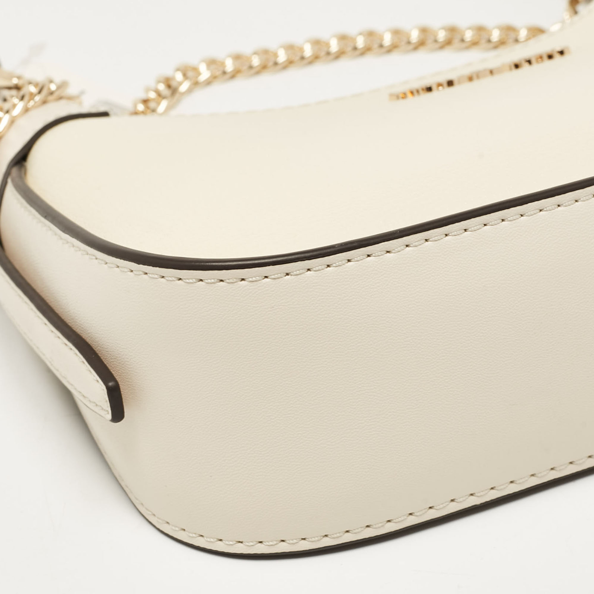 Michael Kors Cream Leather Small Wilma Crossbody Bag