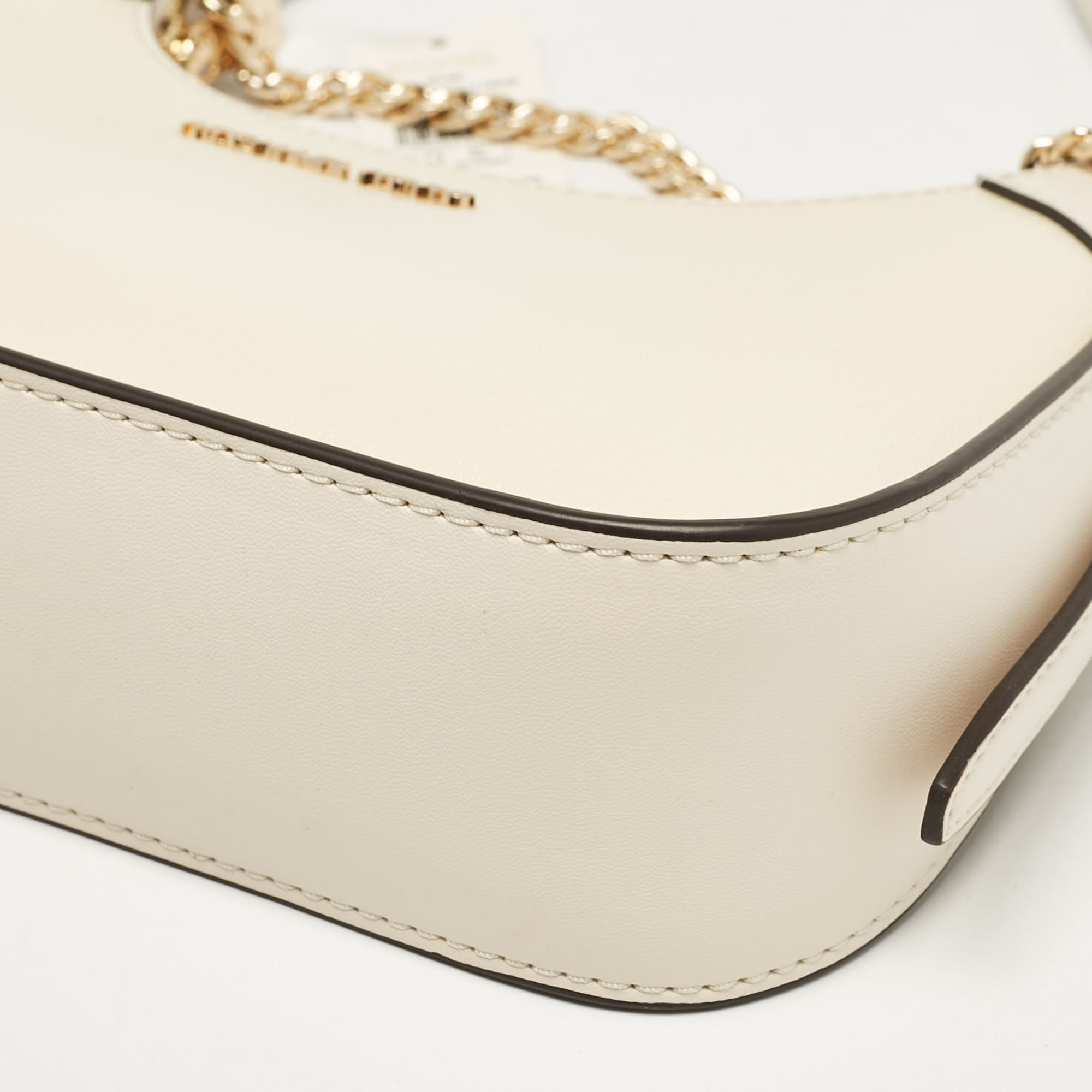 Michael Kors Cream Leather Small Wilma Crossbody Bag