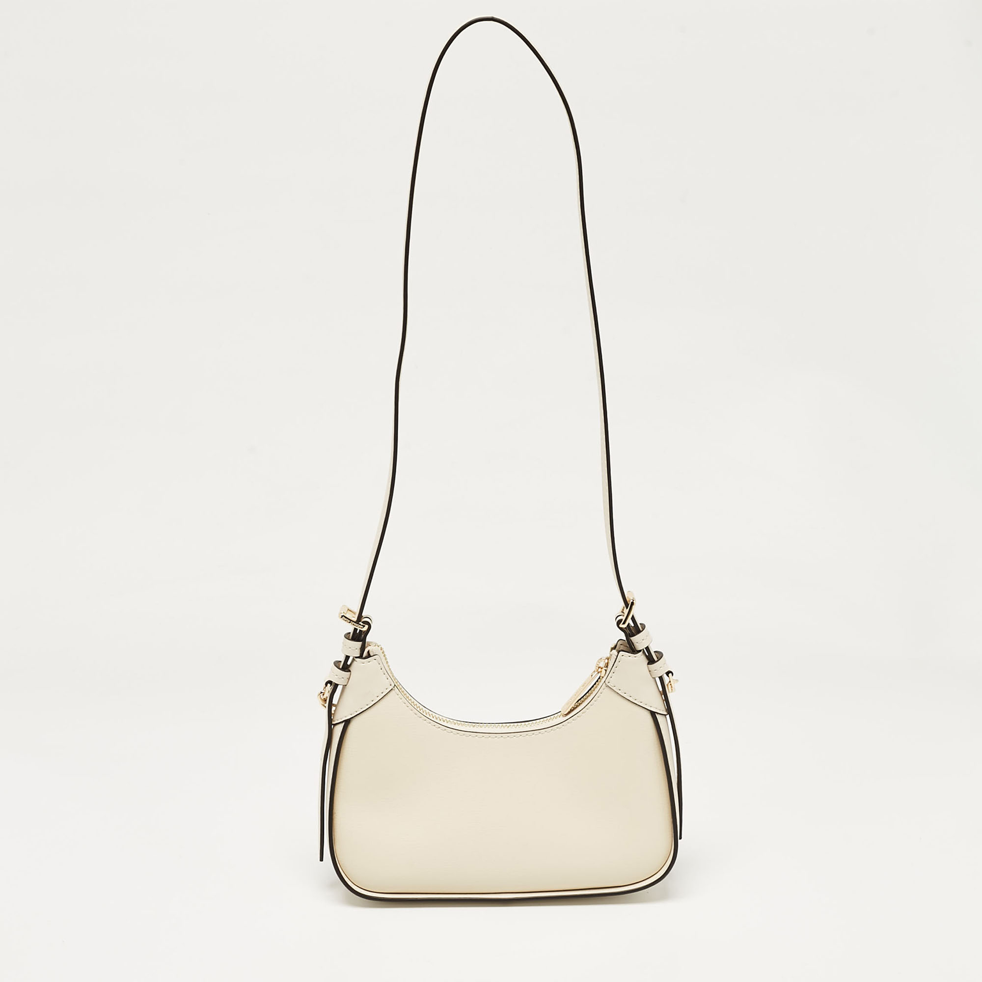 Michael Kors Cream Leather Small Wilma Crossbody Bag