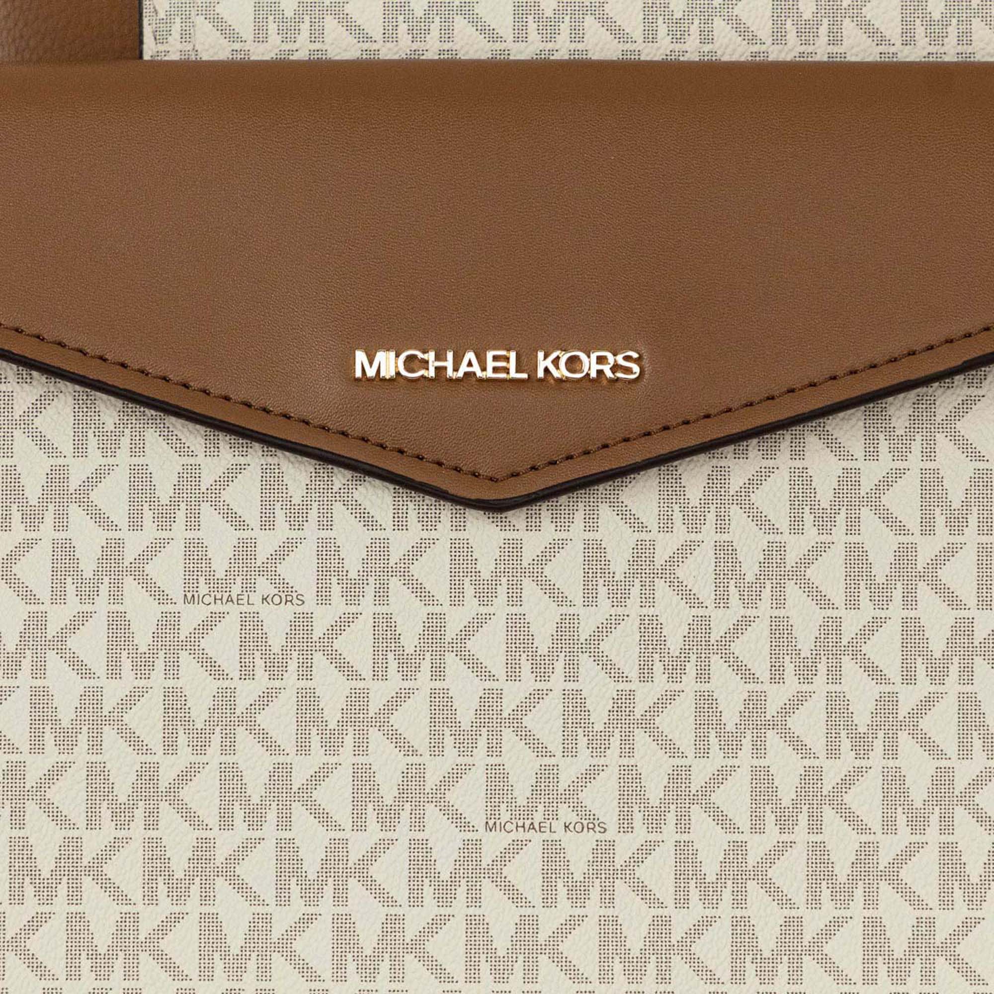 Michael Kors Beige & Brown - Leather - Tote Bag