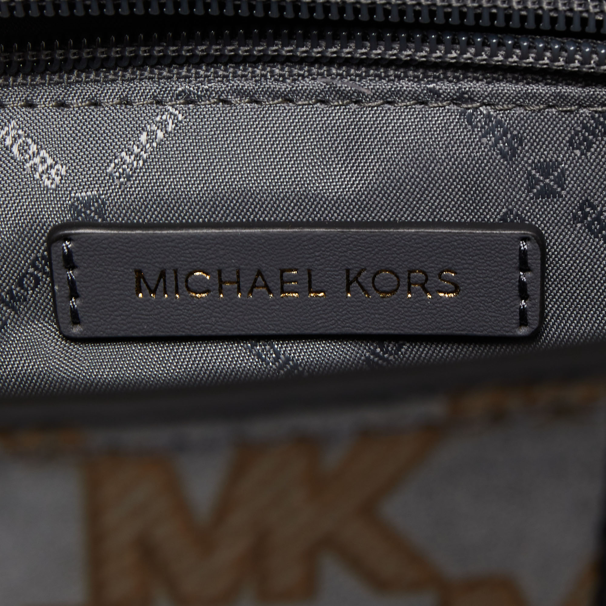 Michael Kors Grey/Multicolor Exotic Embossed Patent Leather Medium Carmen Flap Satchel
