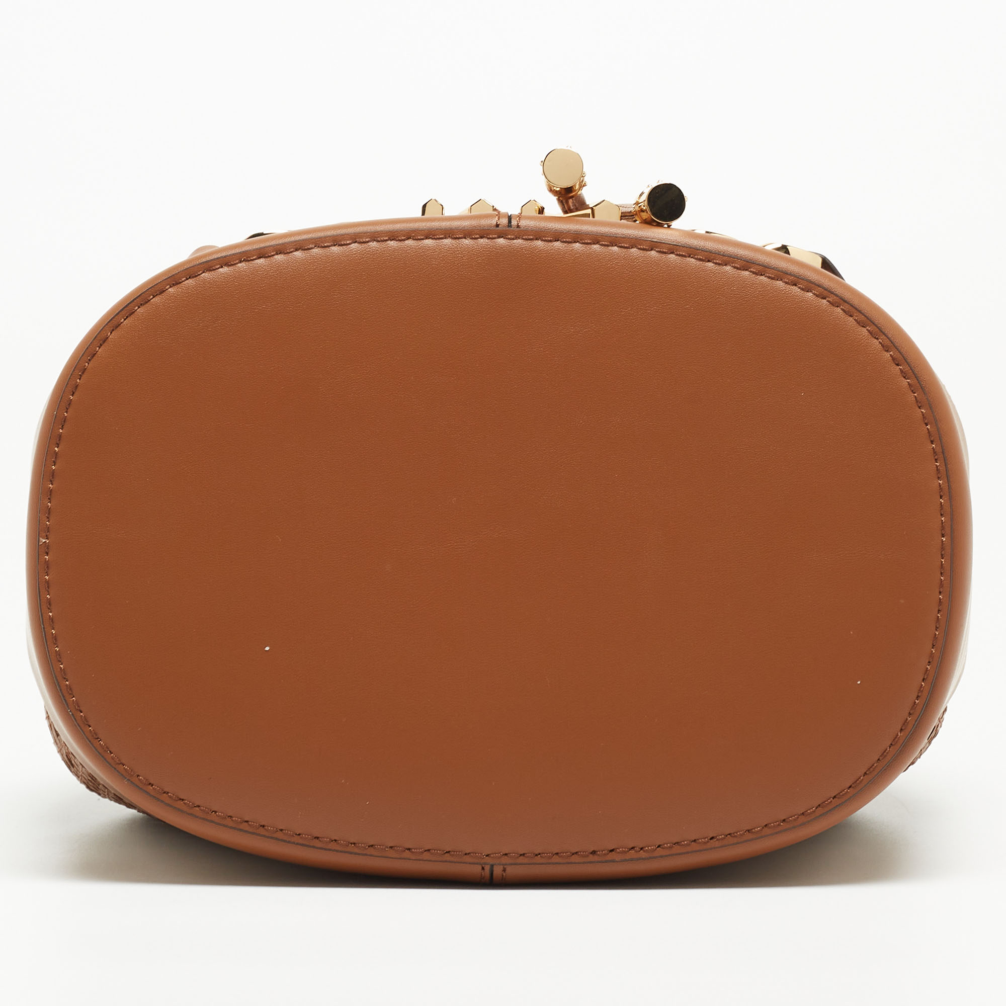 Michael Kors Brown Leather Medium Devon Bucket Bag