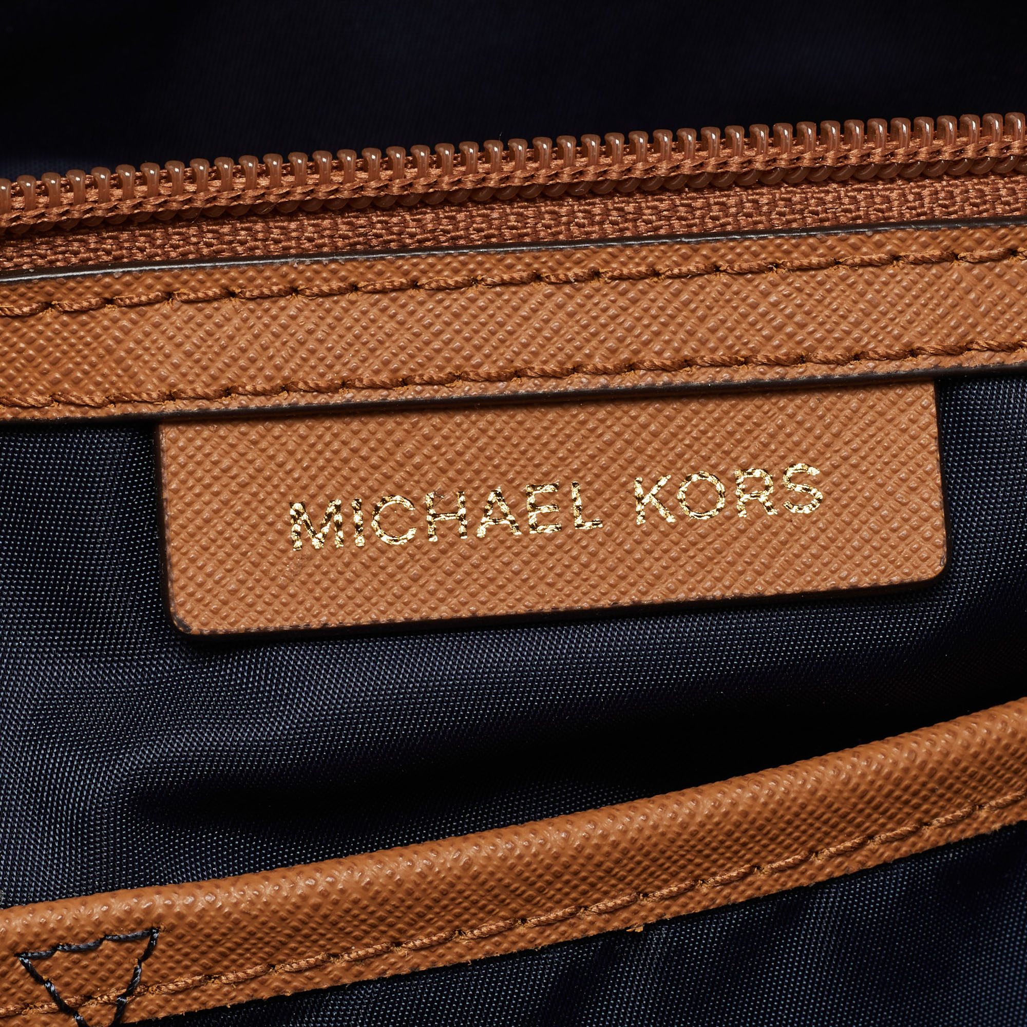 Michael Kors Blue Nylon And Leather Kelsey Shopper Tote