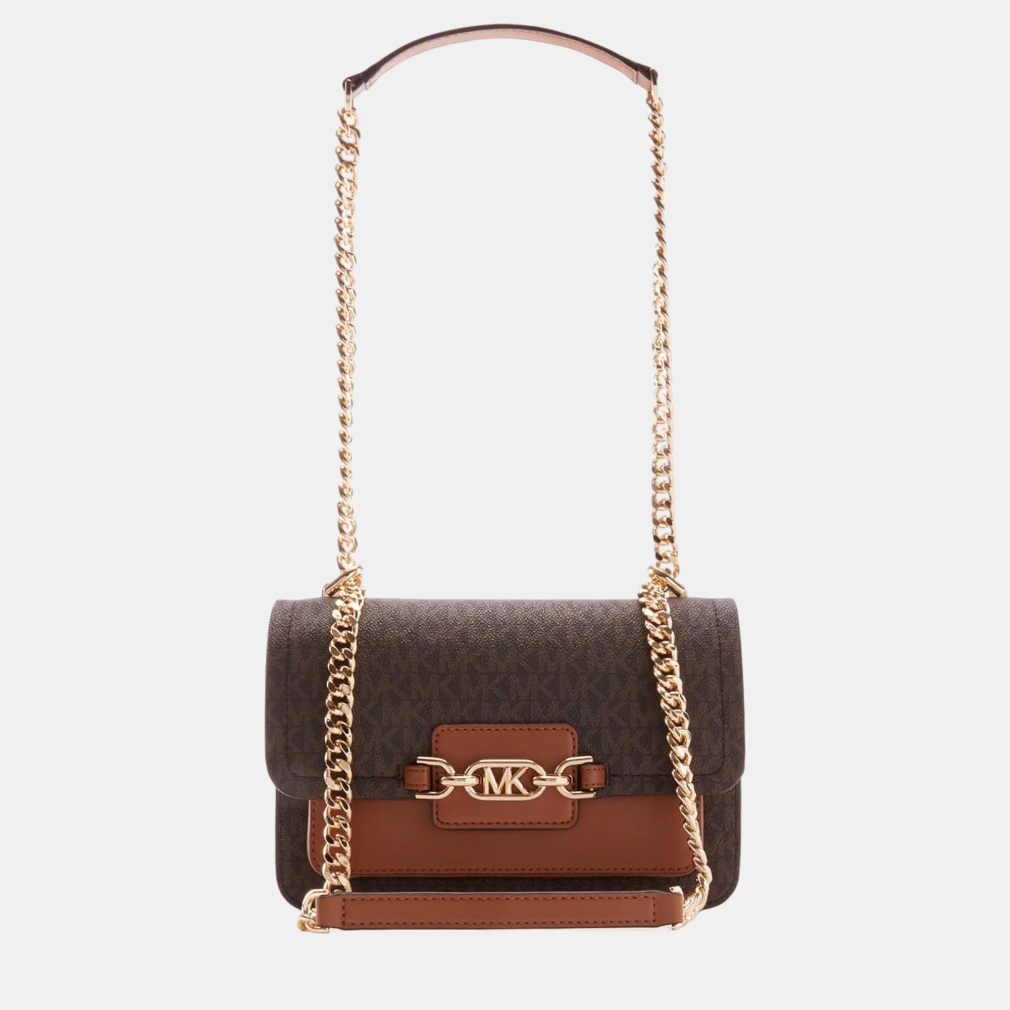 Michael Kors Brown Leather Shoulder Bag
