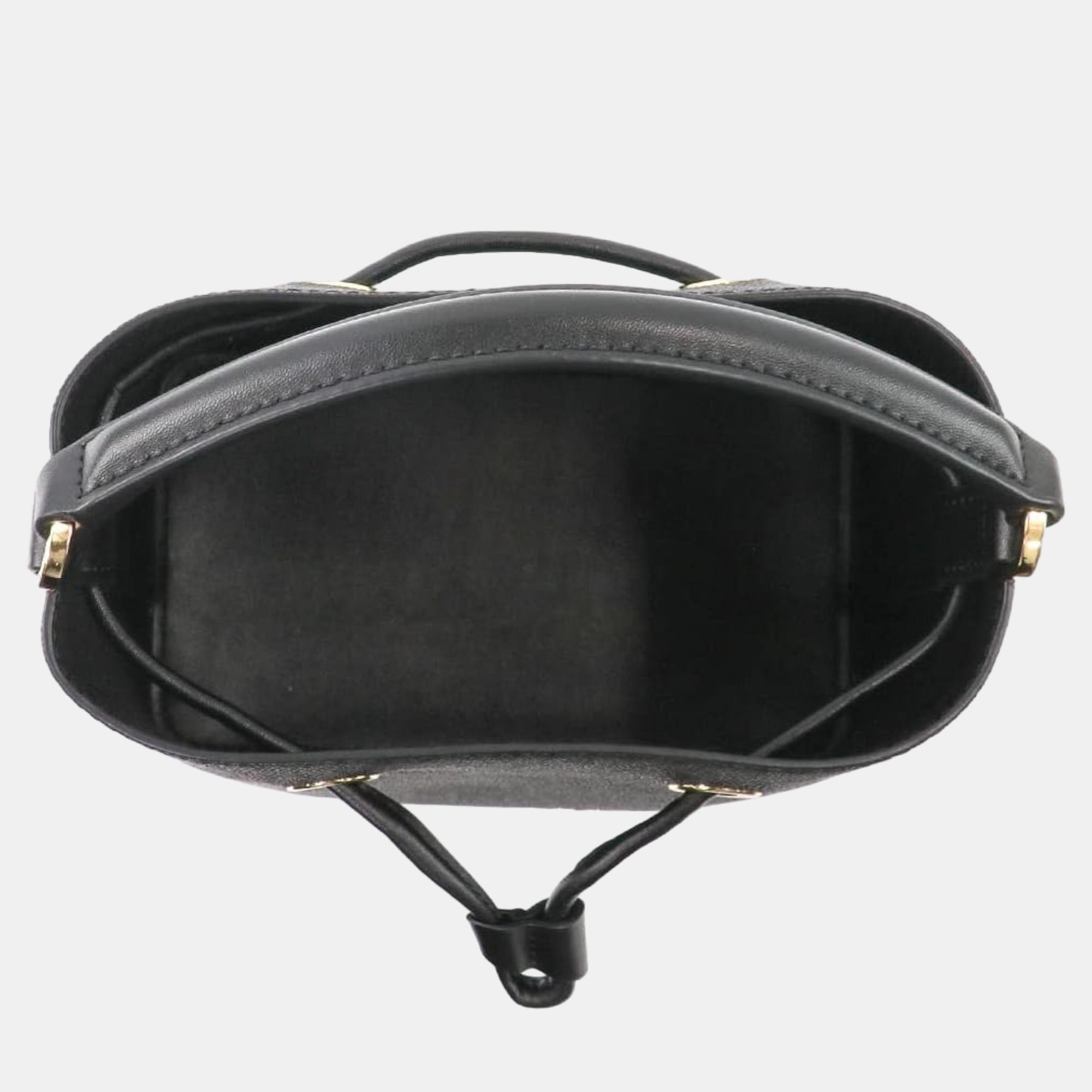 Michael Kors Black Leather Bucket
