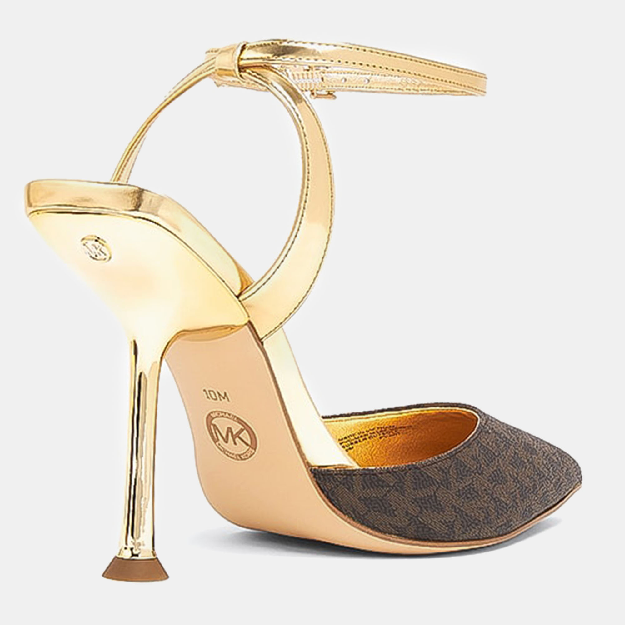 Michael Kors Imani Gold Leather Pumps