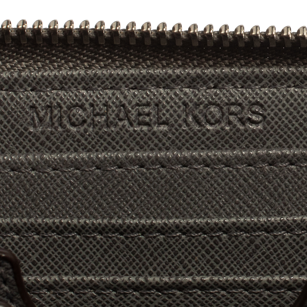 Michael Kors Grey Python Embossed Leather Multi Function Wristlet Phone Case