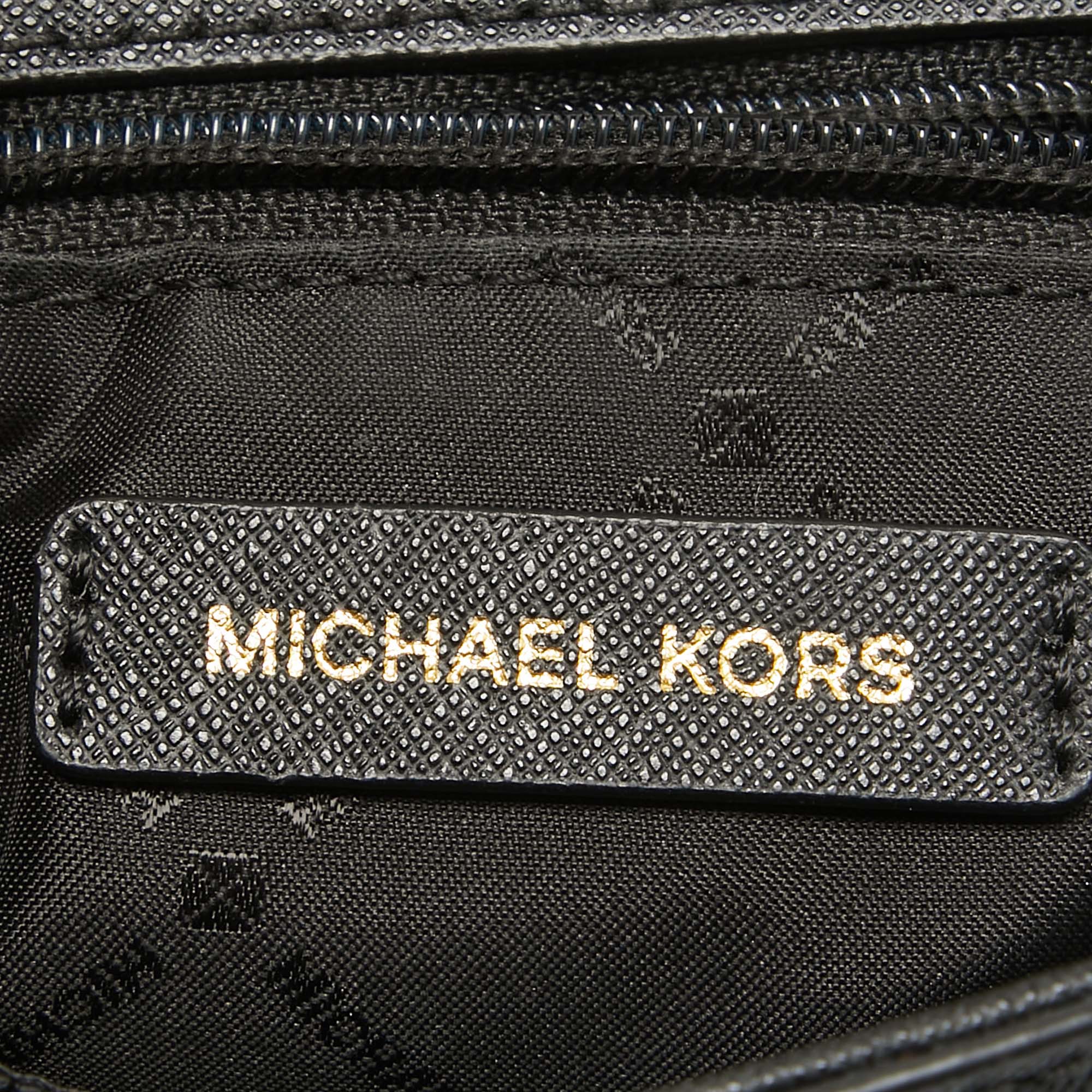 Michael Kors Black Saffiano Leather Sofia Top Handle Bag