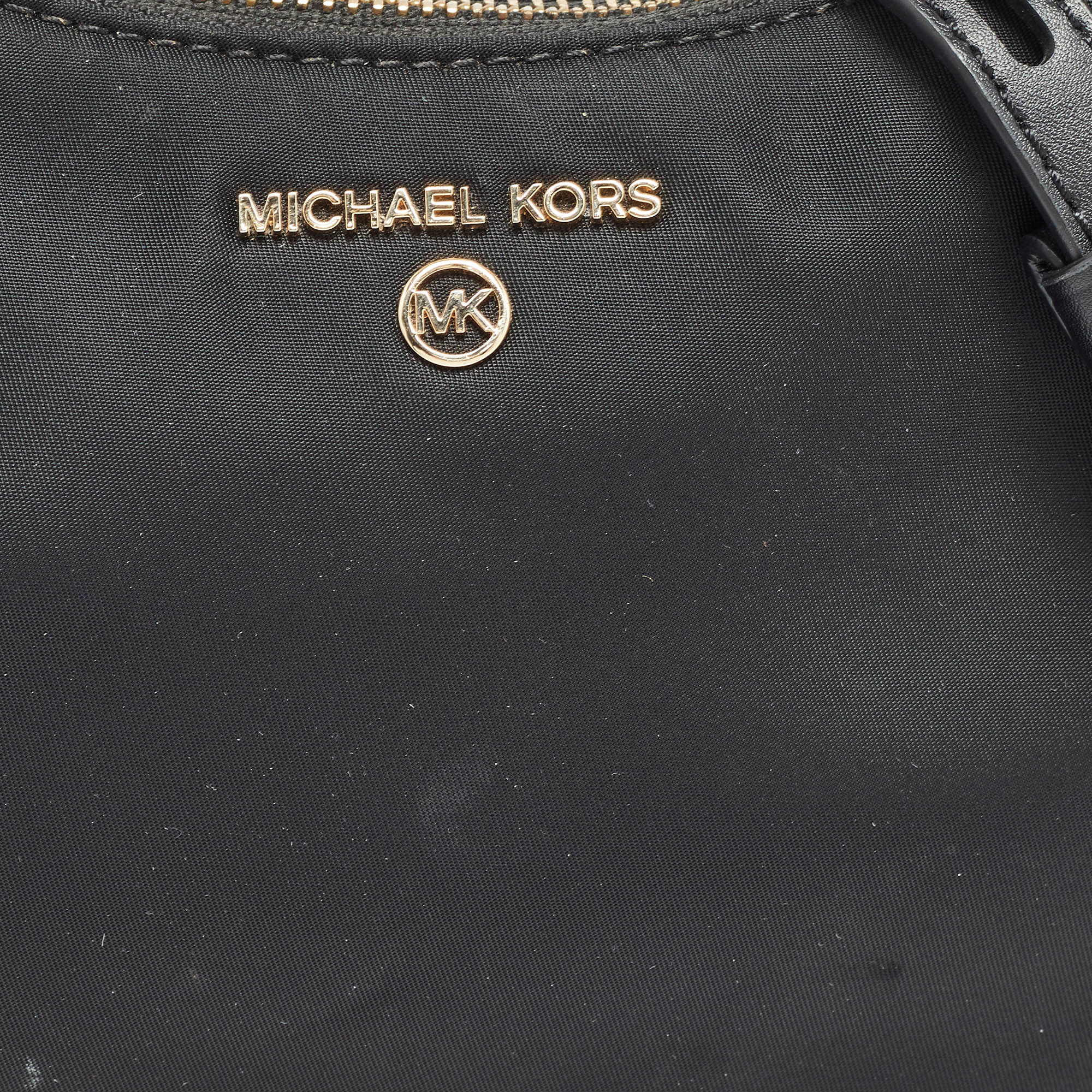 Michael Kors Black Nylon And Leather Gabardine Crossbody Bag