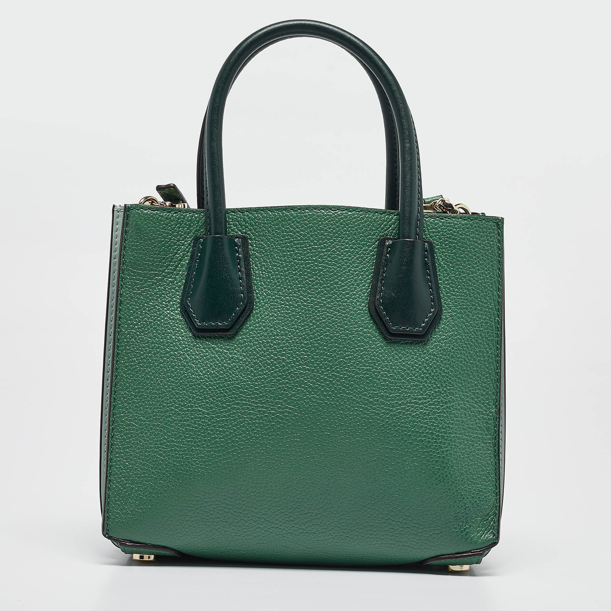 Michael Kors Green Leather Medium Mercer Tote