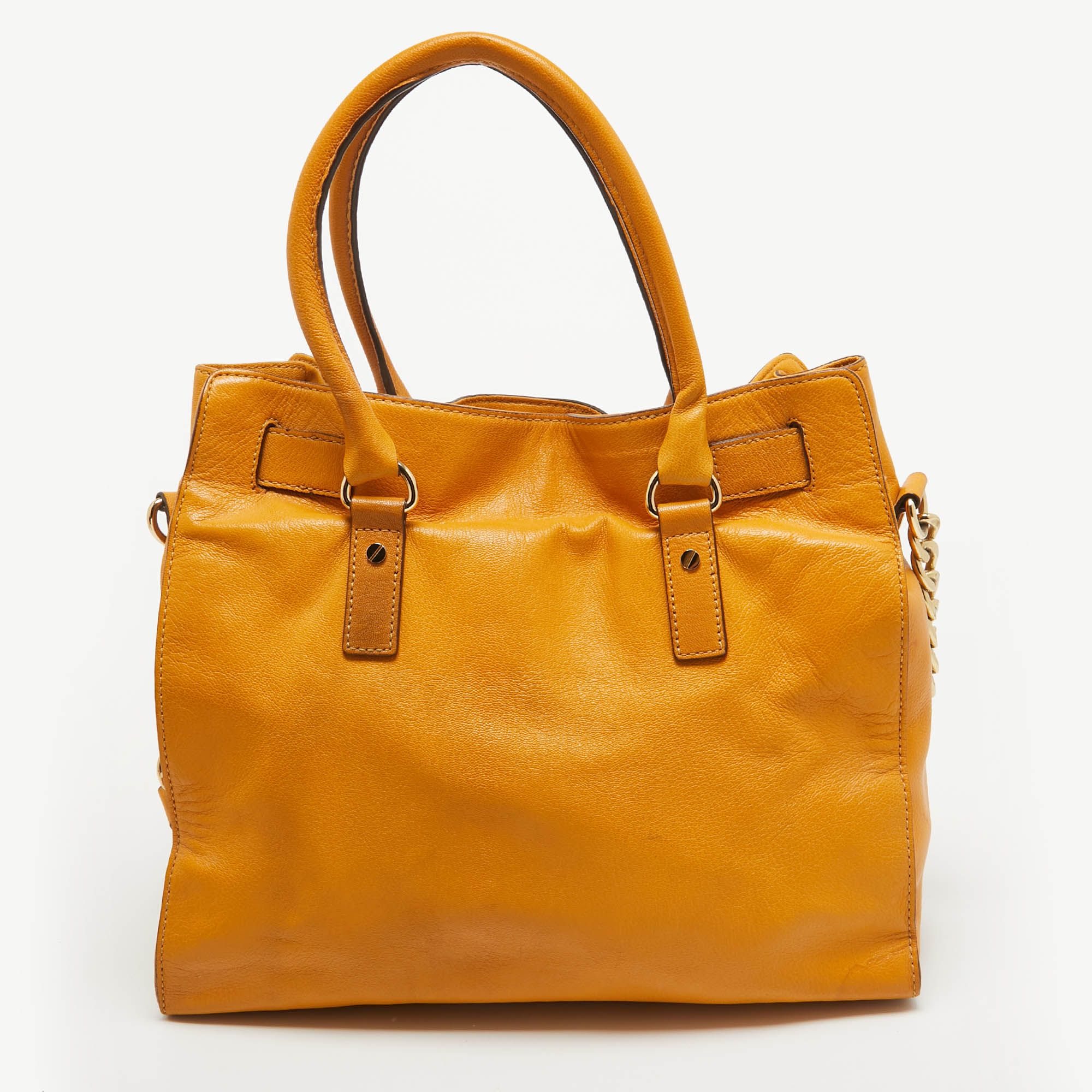 MICHAEL Michael Kors Mustard Leather Large Hamilton North South Tote