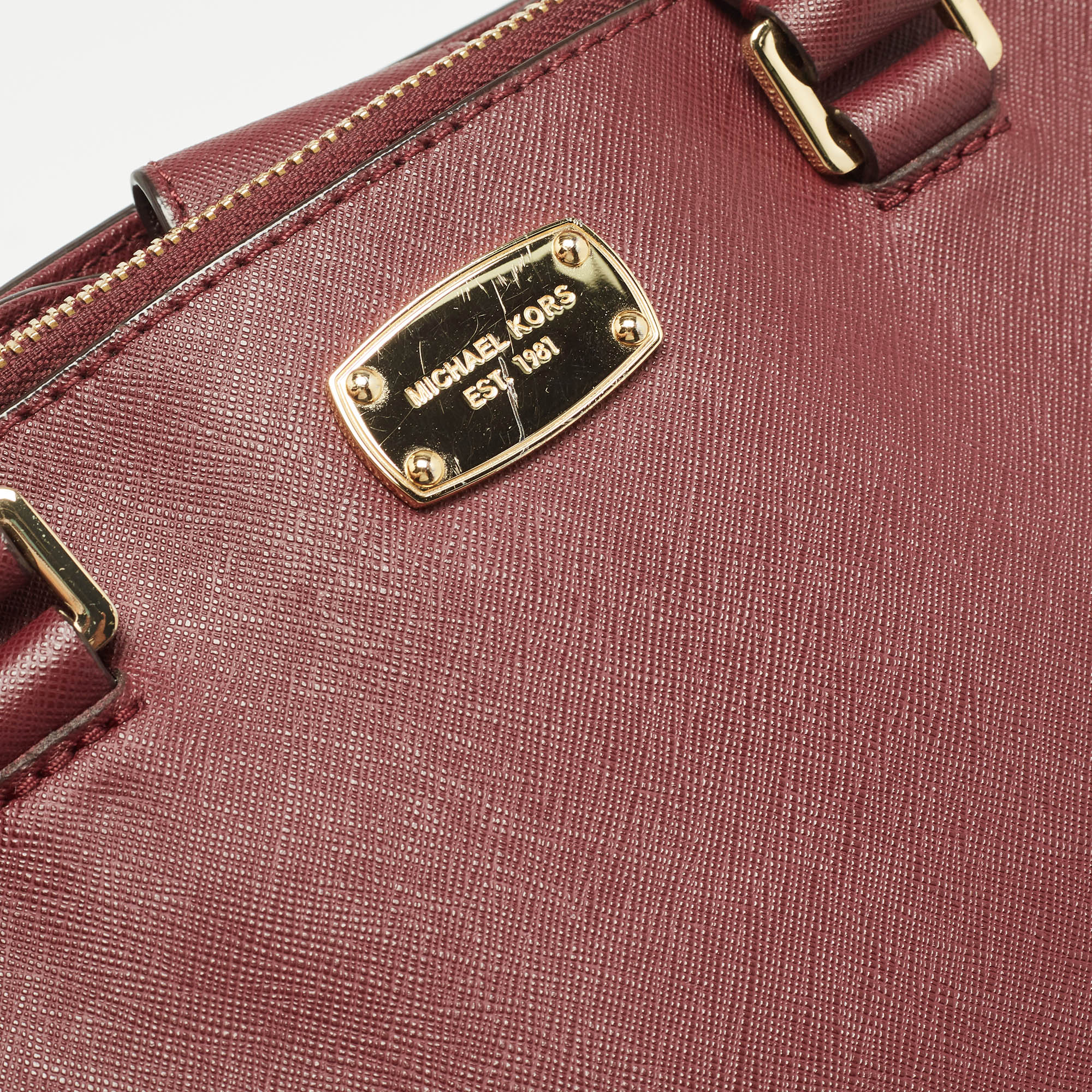 Michael Kors Burgundy Leather Kellen Tote