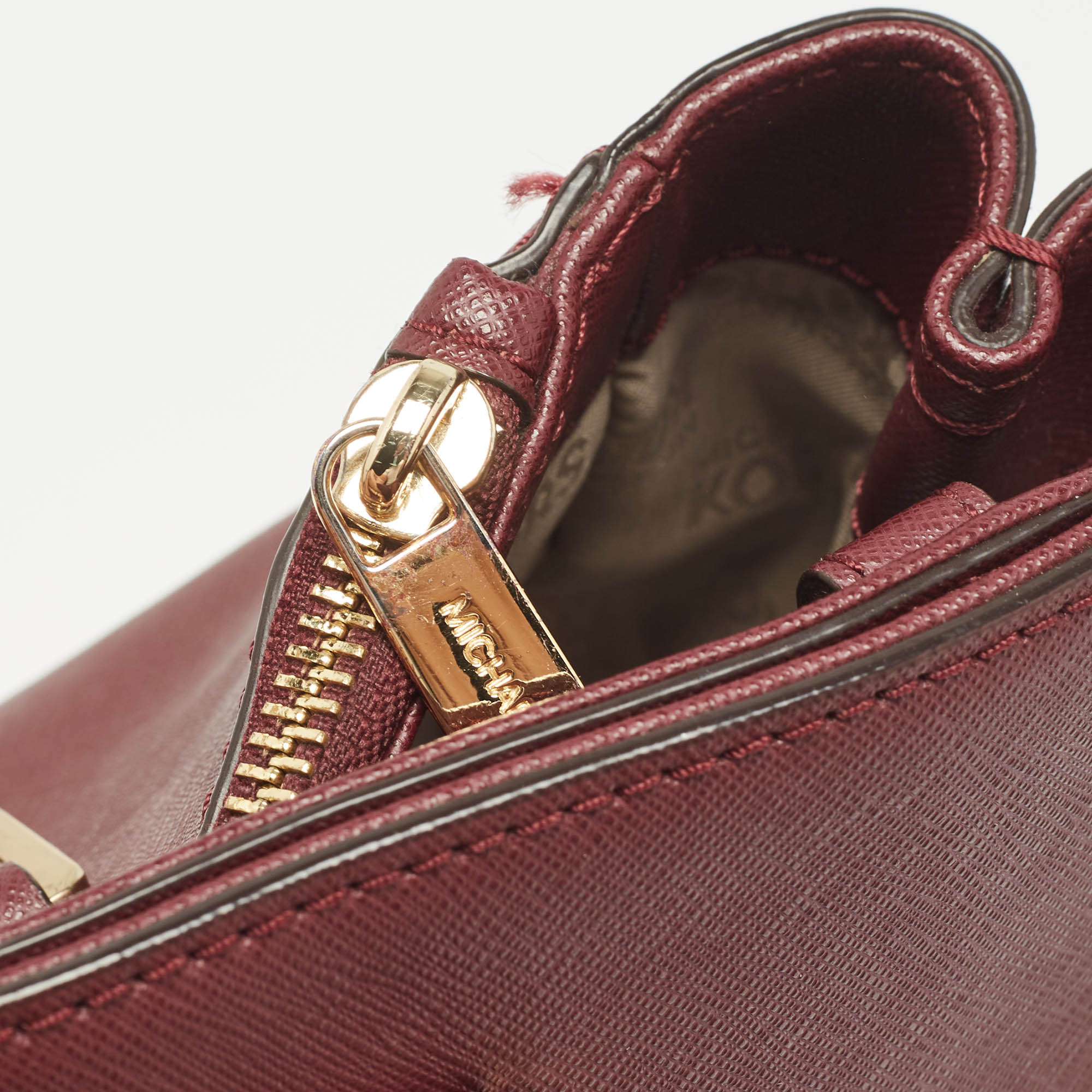 Michael Kors Burgundy Leather Kellen Tote