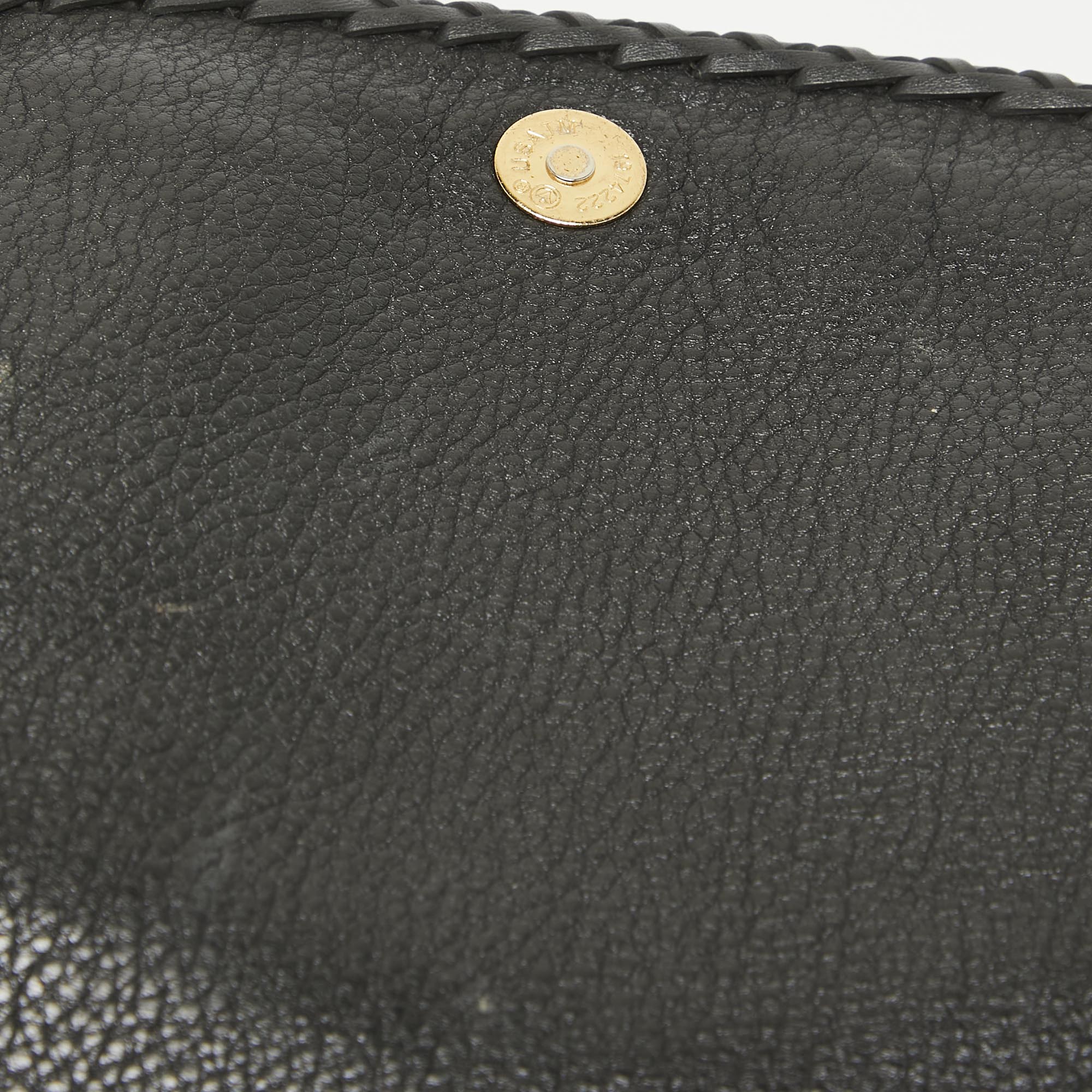 Michael Kors Black Leather Moroccan Saddle Crossbody Bag