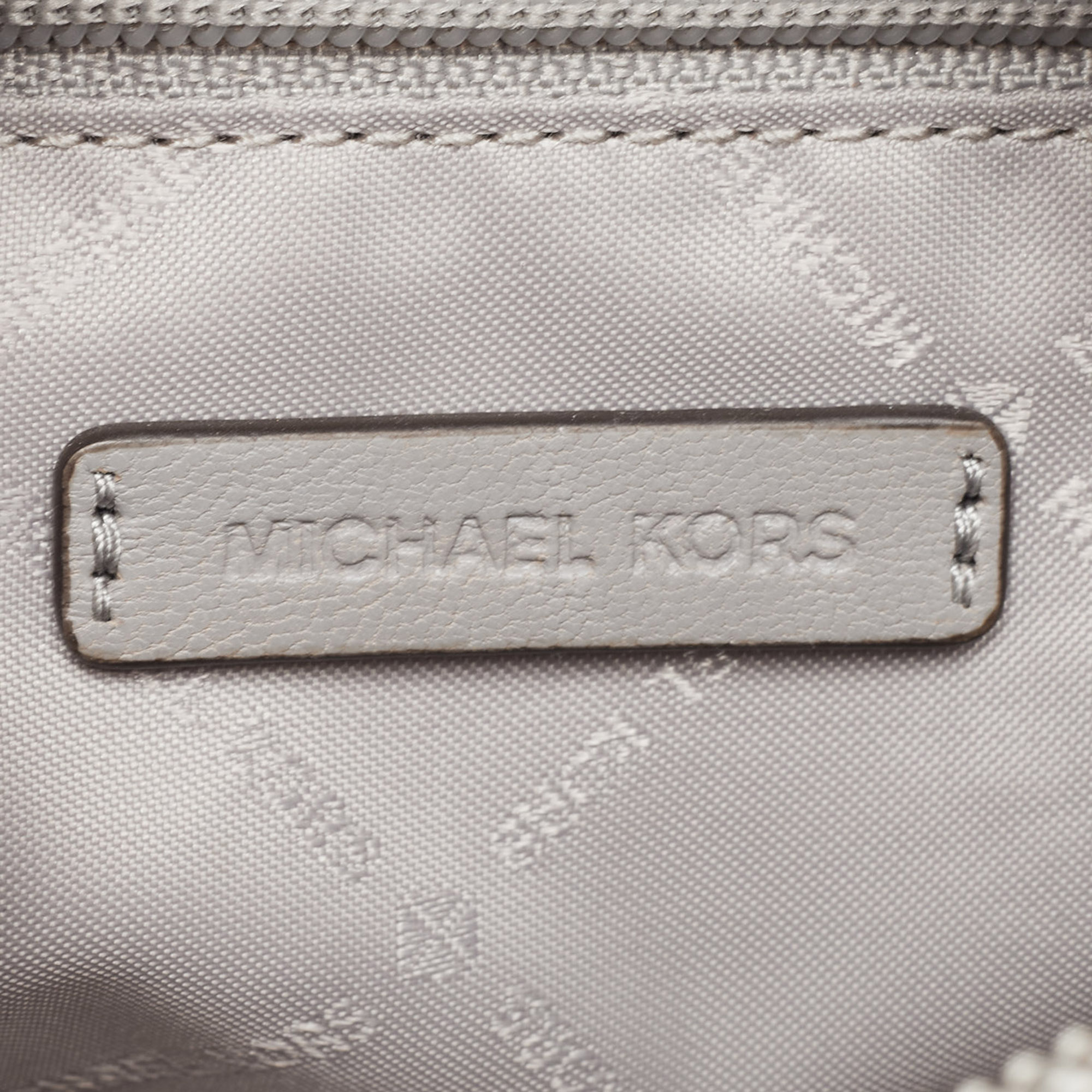 Michael Kors Grey Quitted Leather Vivianne Camera Crossbody Bag