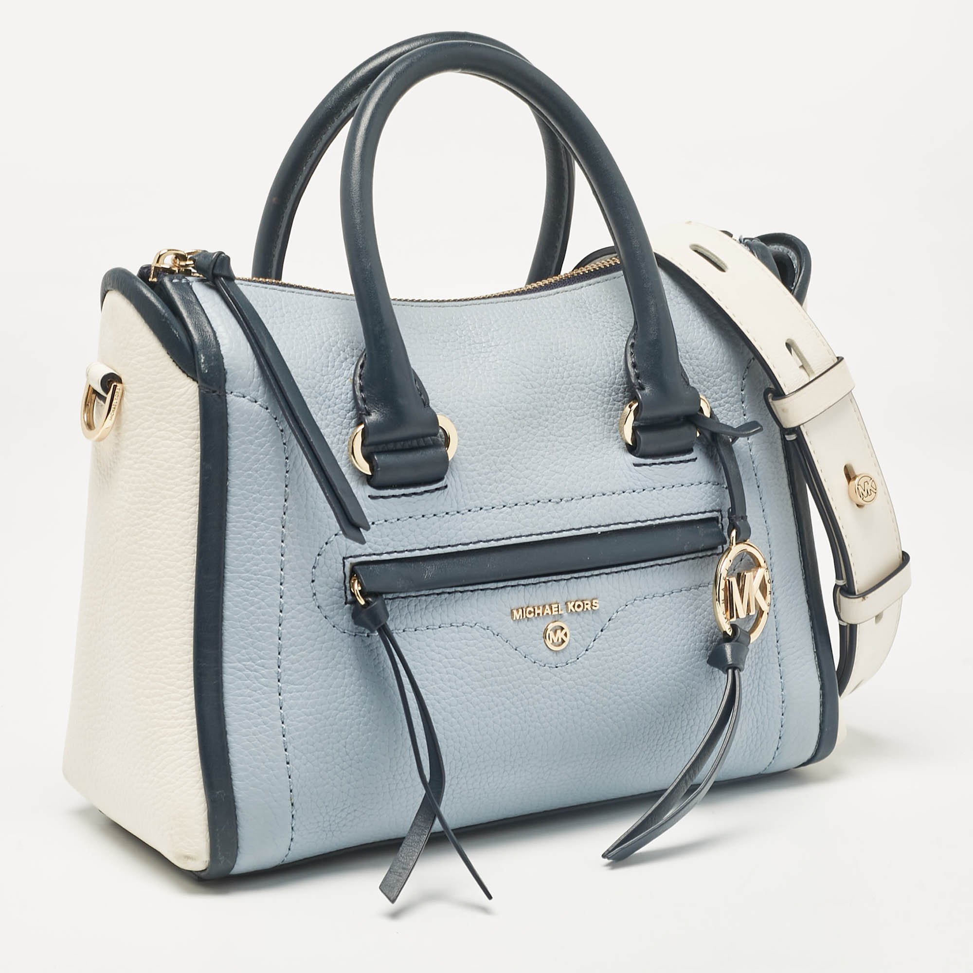 Michael Kors Tricolor Leather Medium Carine Satchel