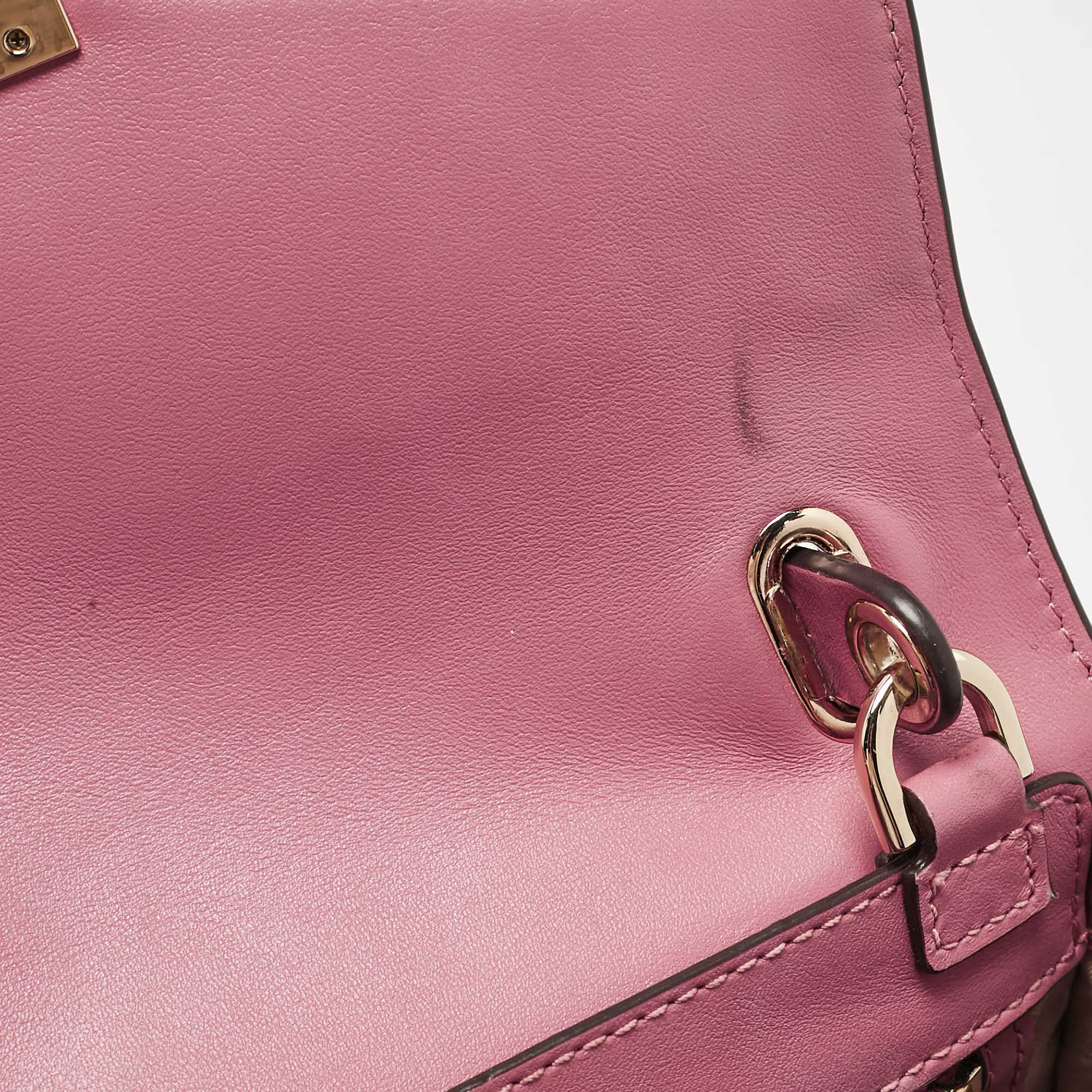 Michael Kors Pink Leather Medium Whitney Top Handle Bag