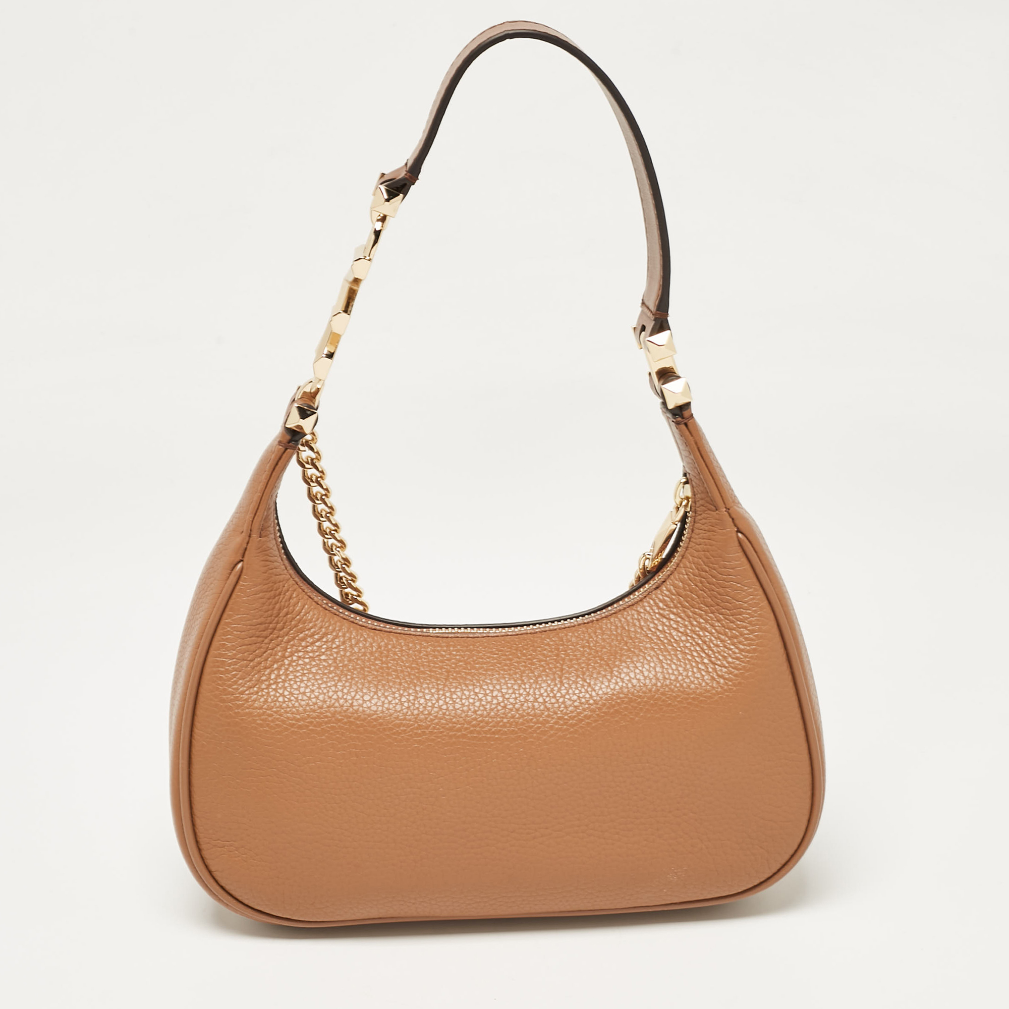 Michael Kors Brown Leather Small Piper Hobo