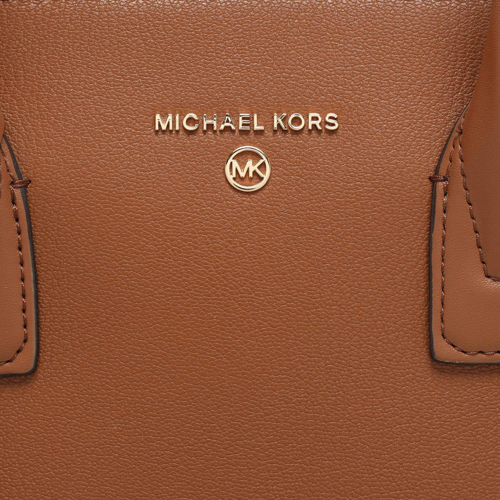 Michael Kors Brown Leather Small Avril Satchel