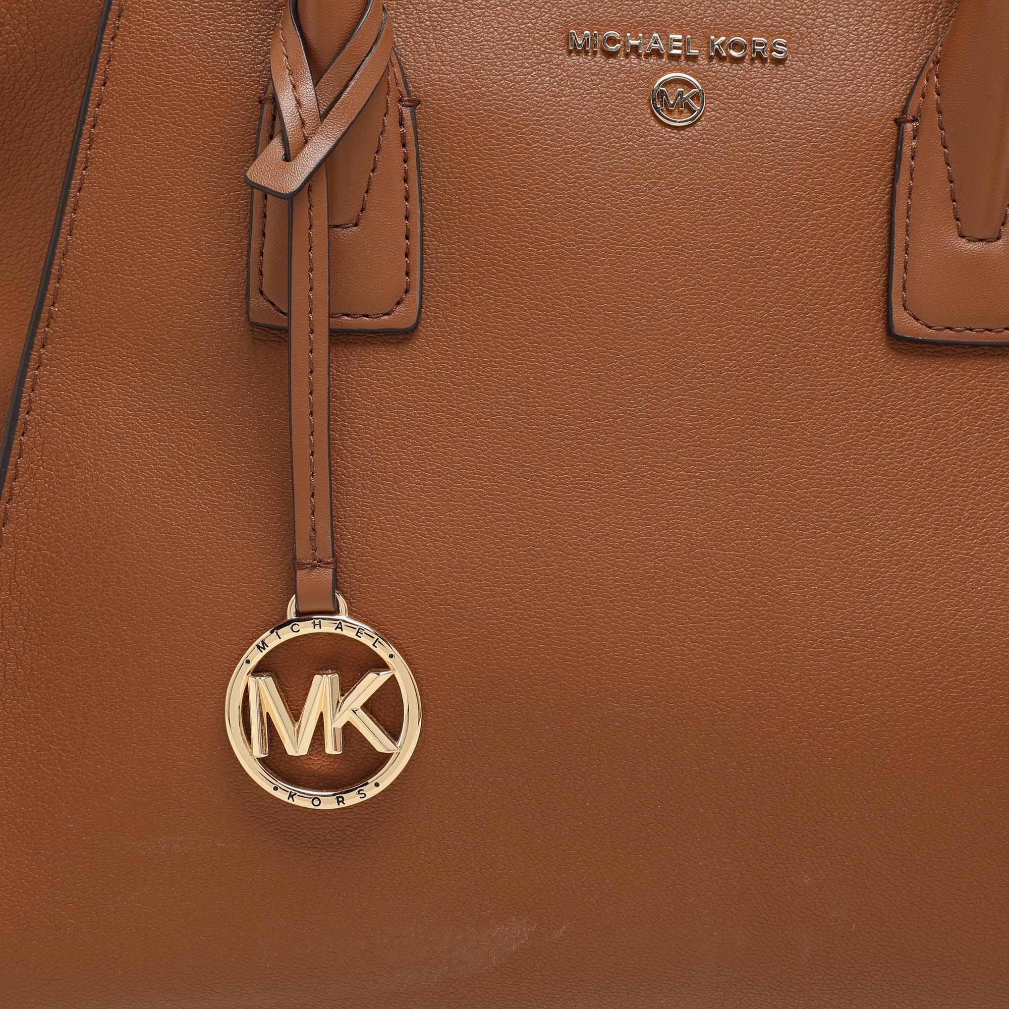 Michael Kors Brown Leather Small Avril Satchel