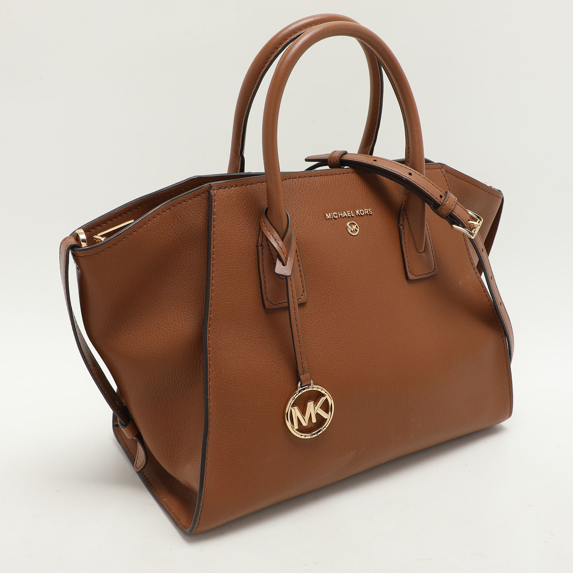 Michael Kors Brown Leather Small Avril Satchel