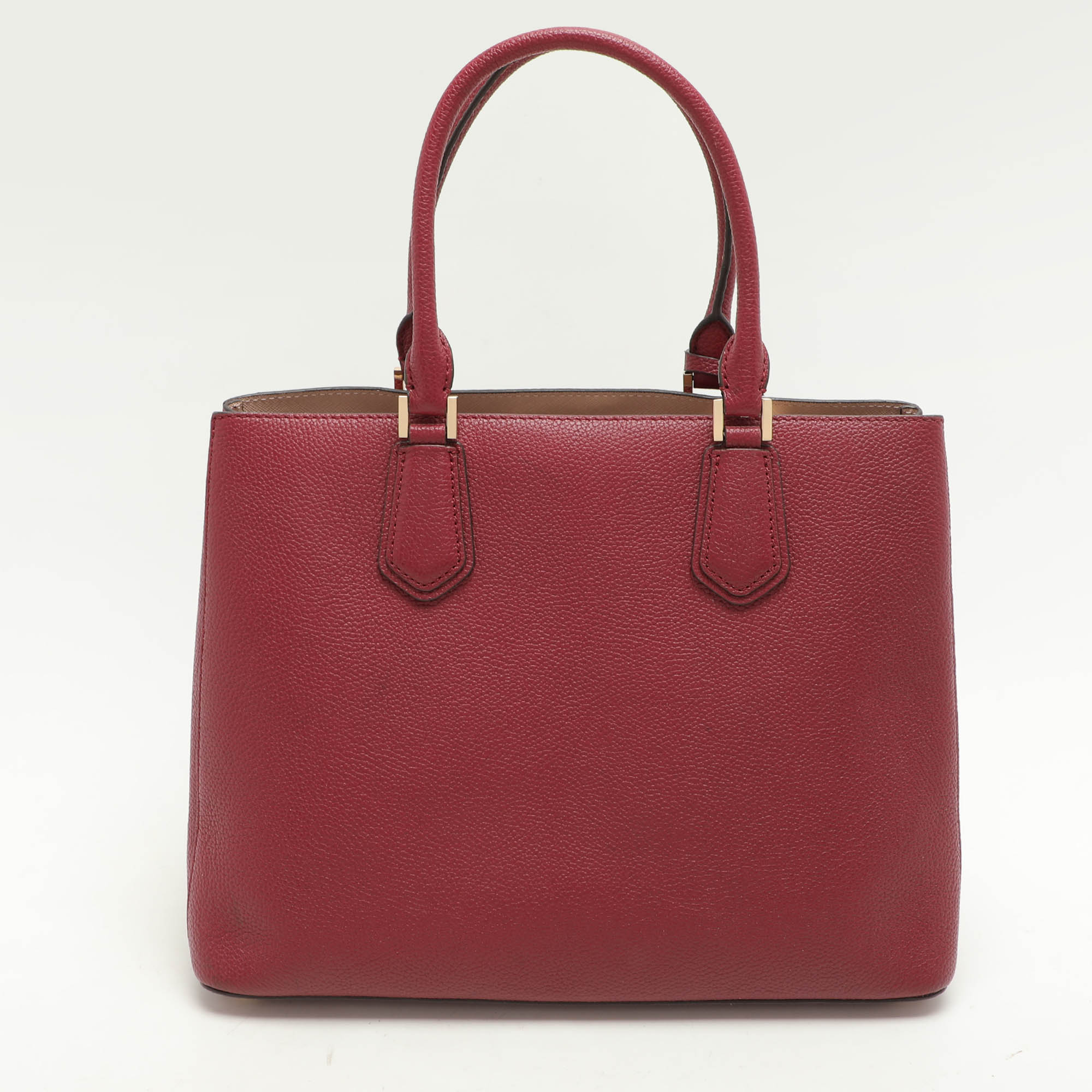 Michael Kors Burgundy Leather Large Adele Tote